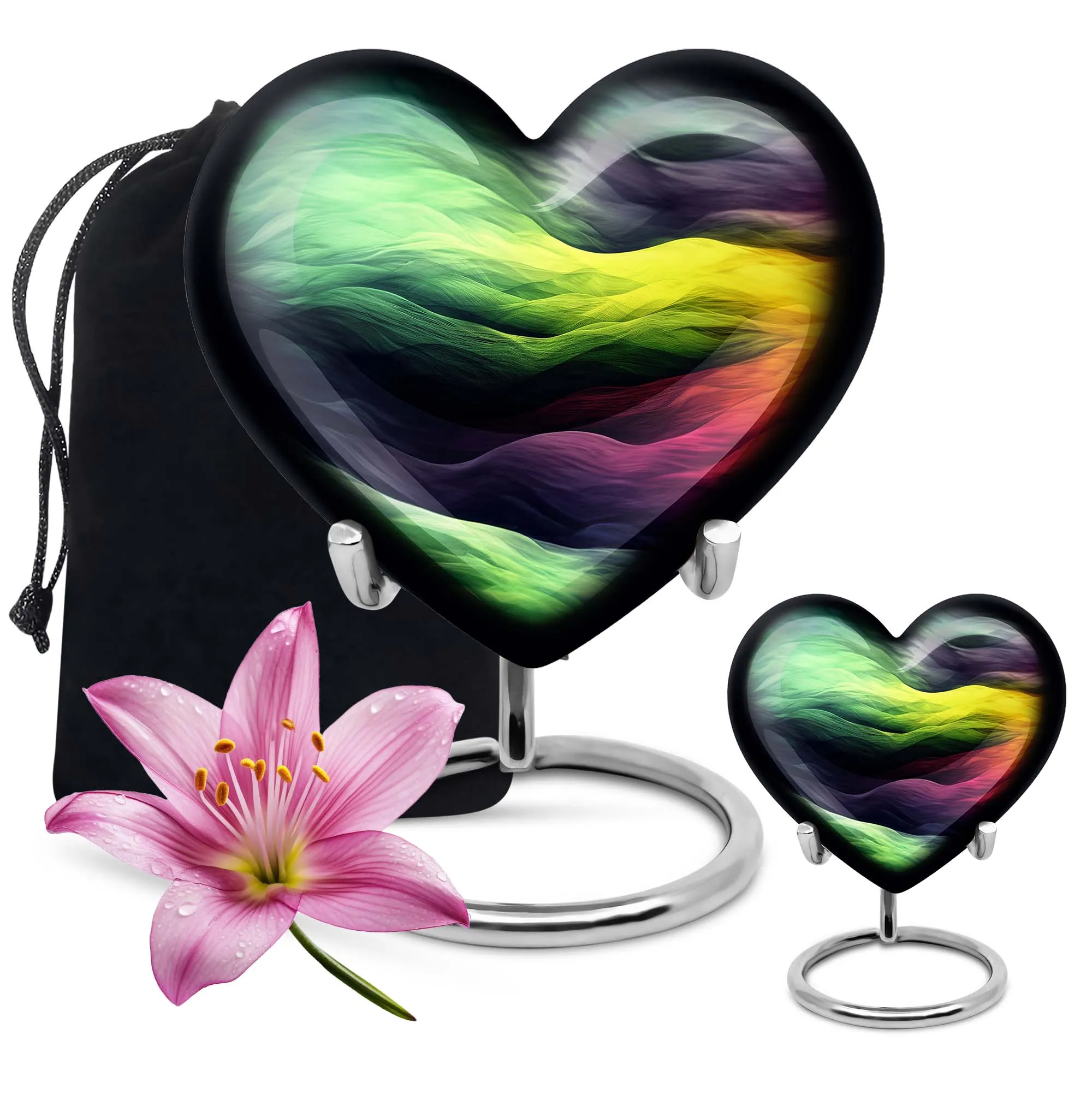 Abstract Memorial Urn For Ashes - Container For Human Ashes