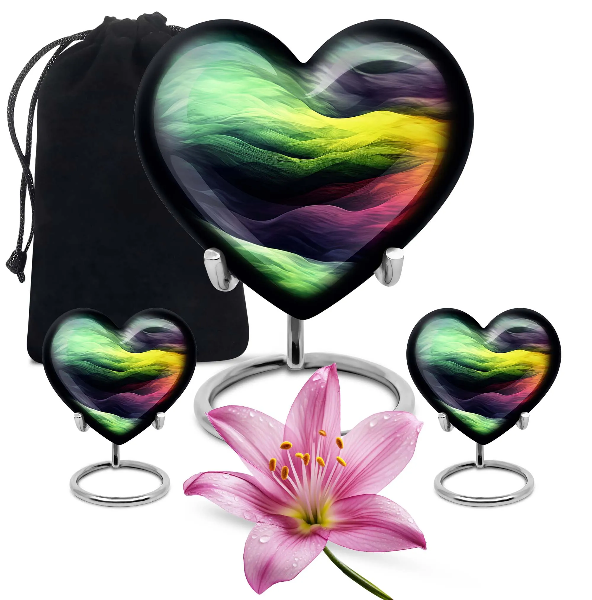 Abstract Memorial Urn For Ashes - Container For Human Ashes
