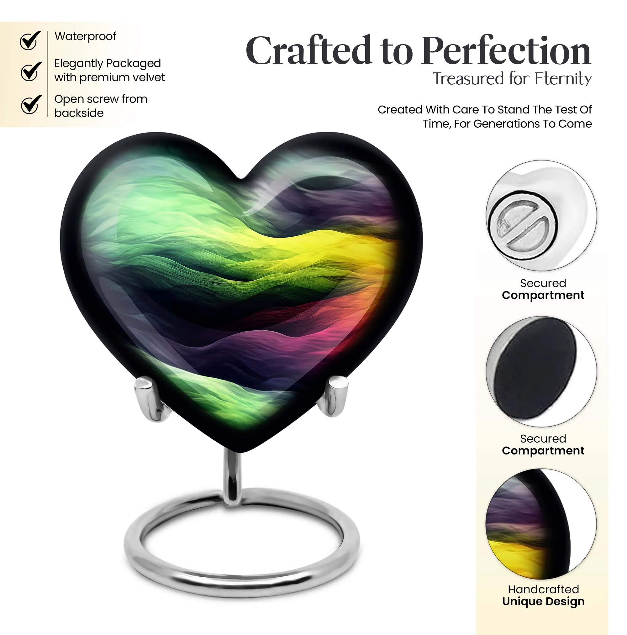 Abstract Memorial Urn For Ashes - Container For Human Ashes