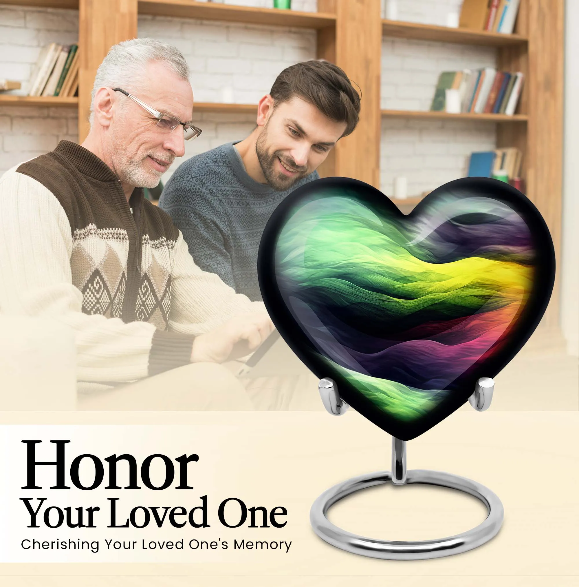 Abstract Memorial Urn For Ashes - Container For Human Ashes