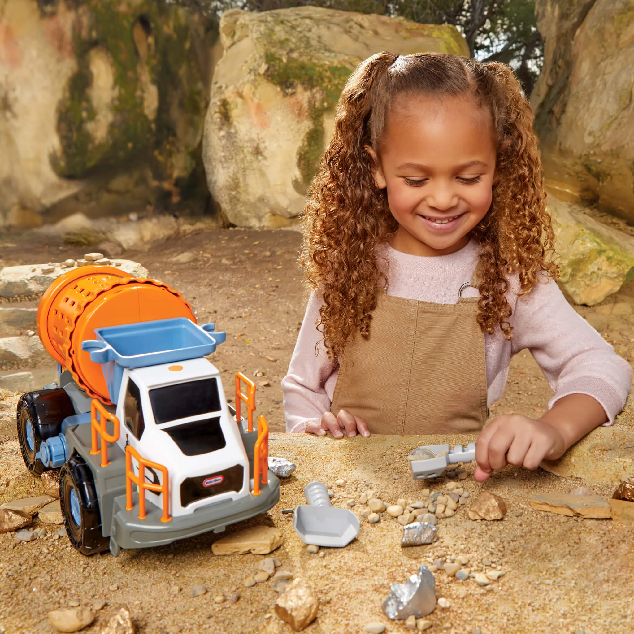 Big Adventures Metal Detector Mining Truck with Metal Detector, Rock Tumbler & Tools