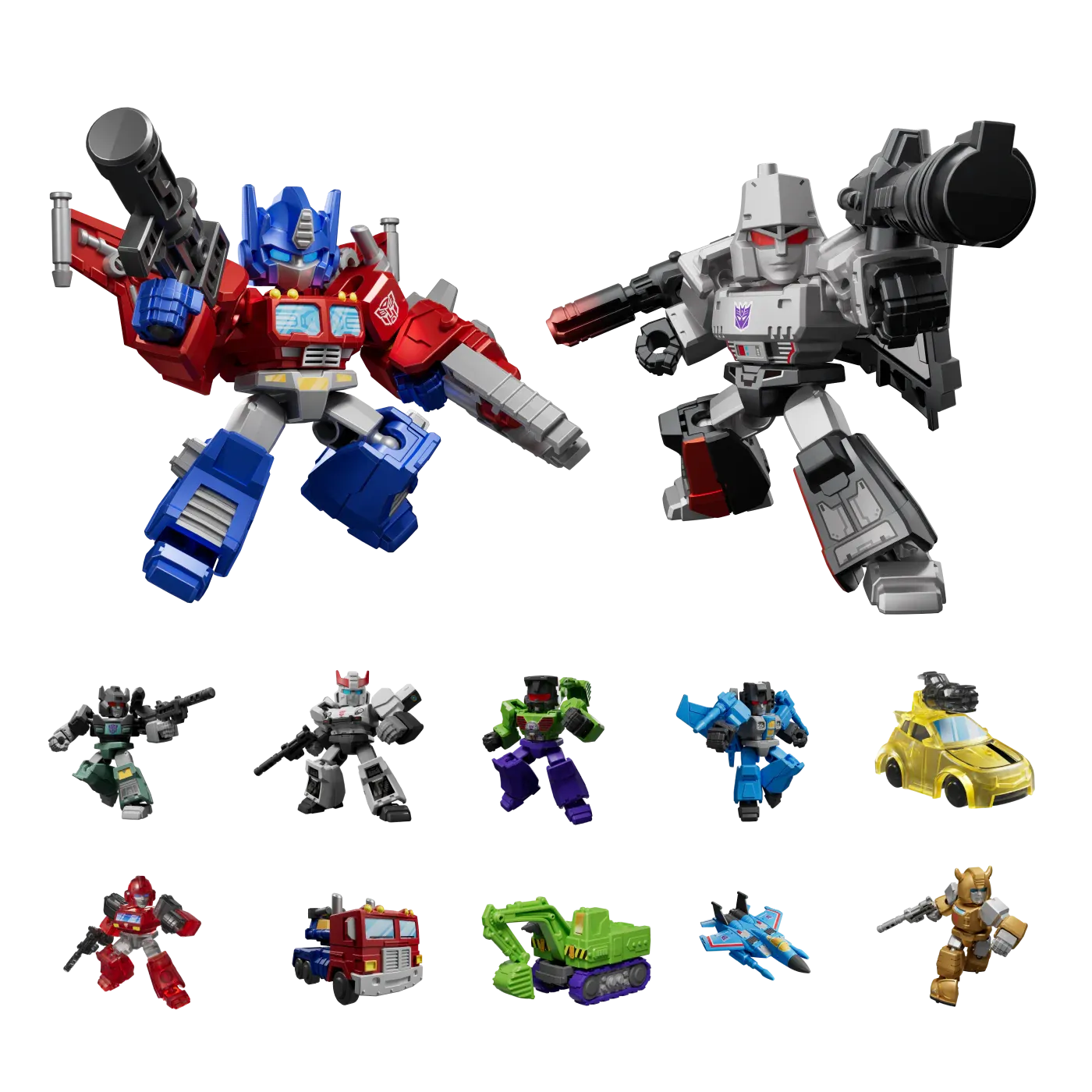 Blokees Transformers Model Kits Galaxy Version Defender #01 Galaxy Shining Mystery Box Trading Figure Set of 12