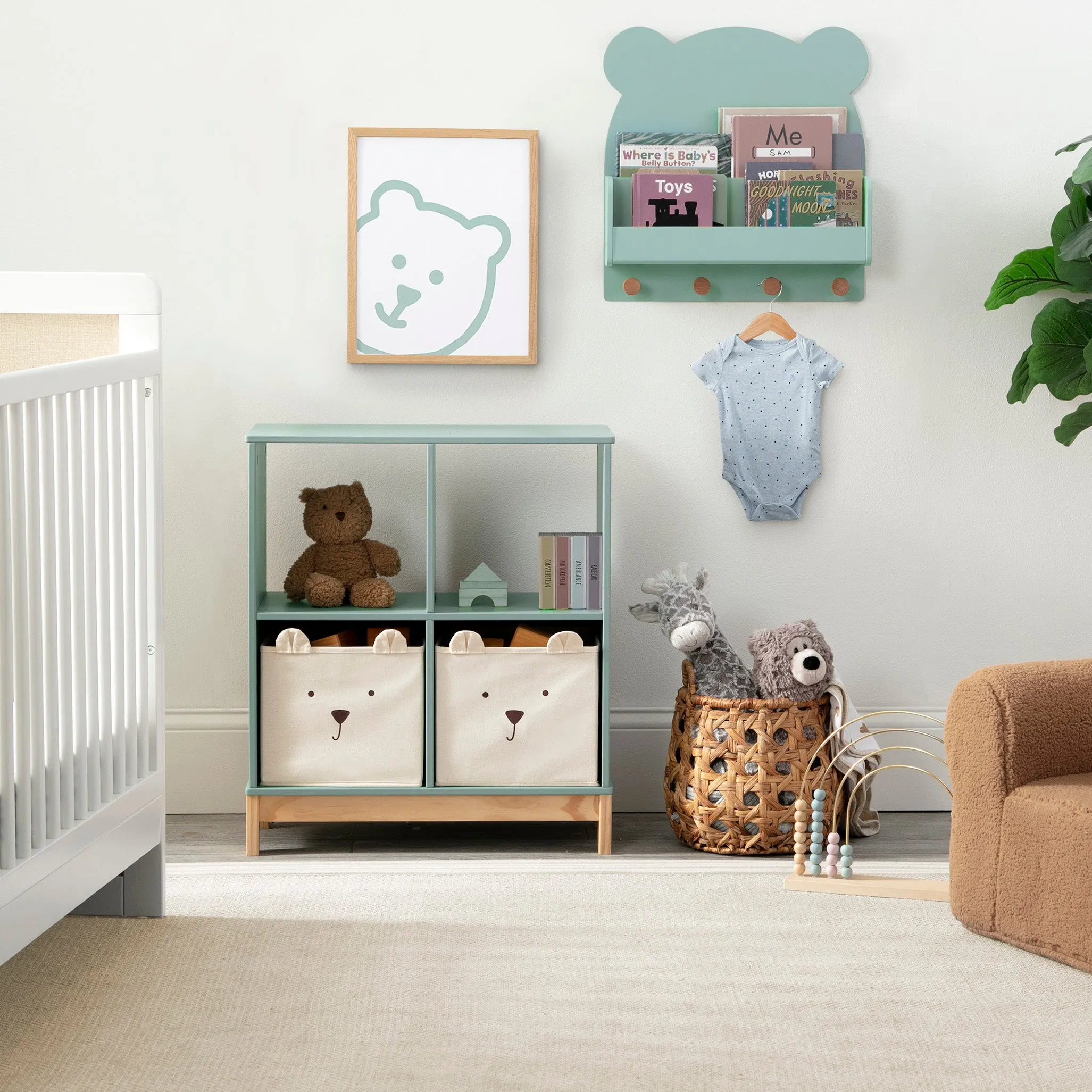 Brannan Bear Bookcase with Bins