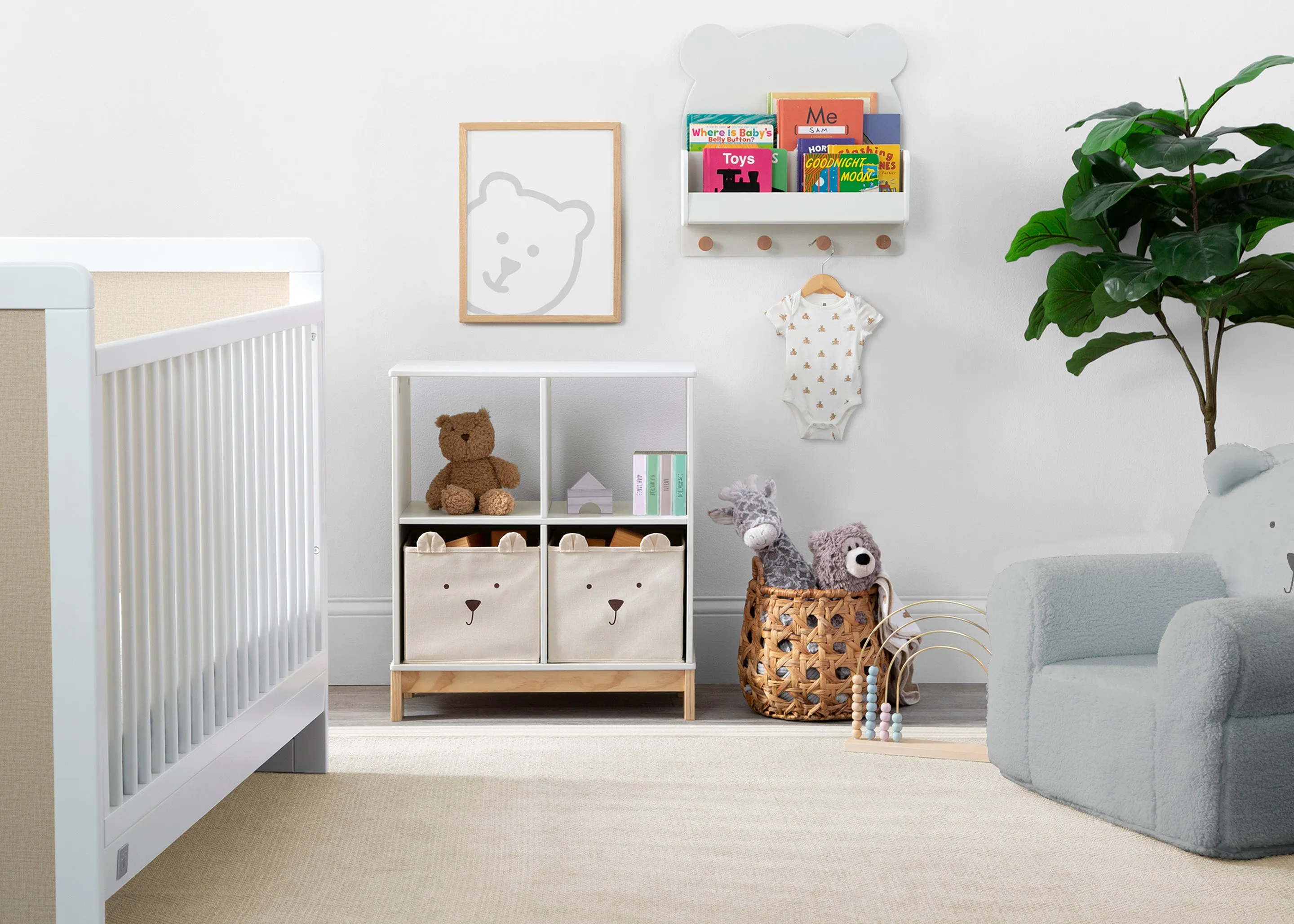 Brannan Bear Bookcase with Bins