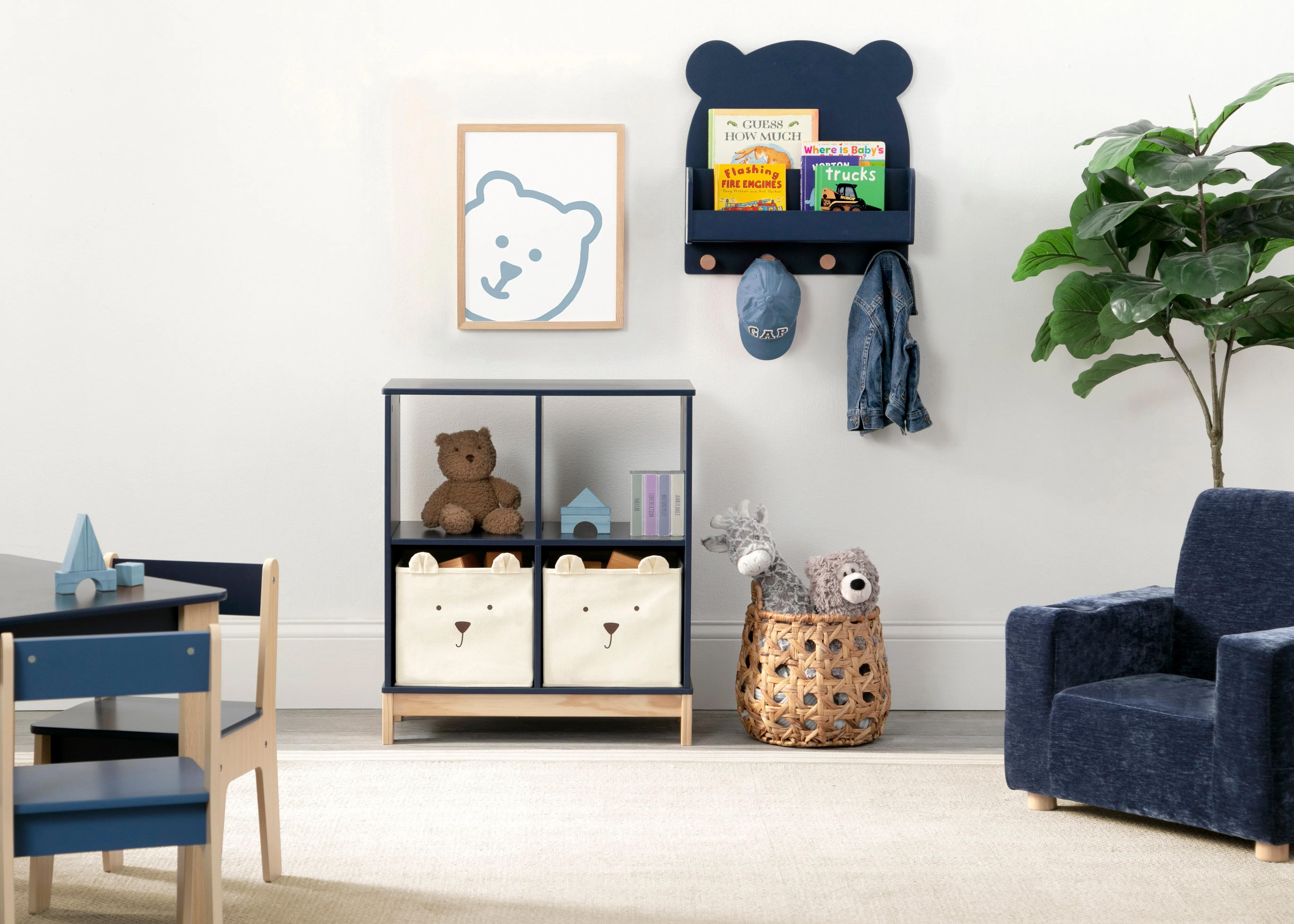 Brannan Bear Bookcase with Bins