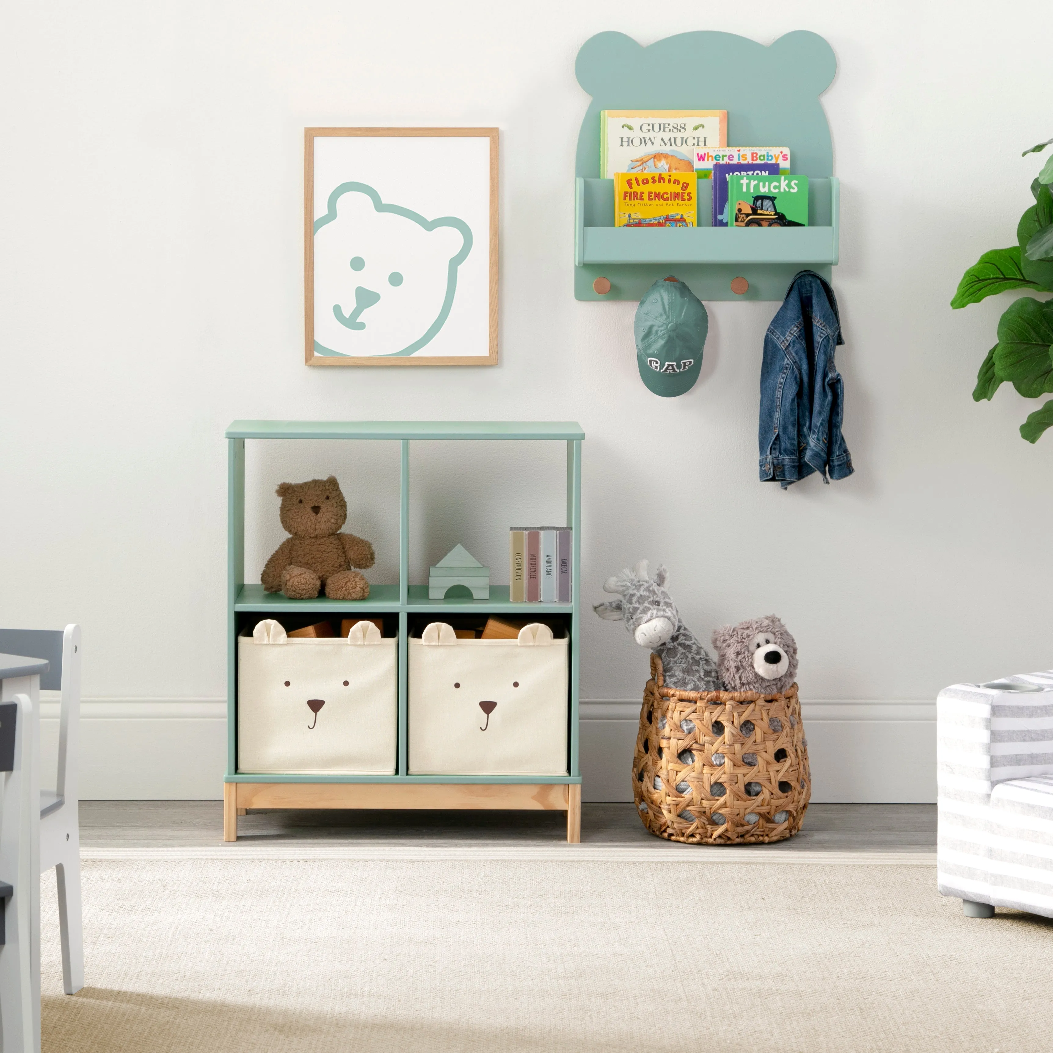 Brannan Bear Bookcase with Bins