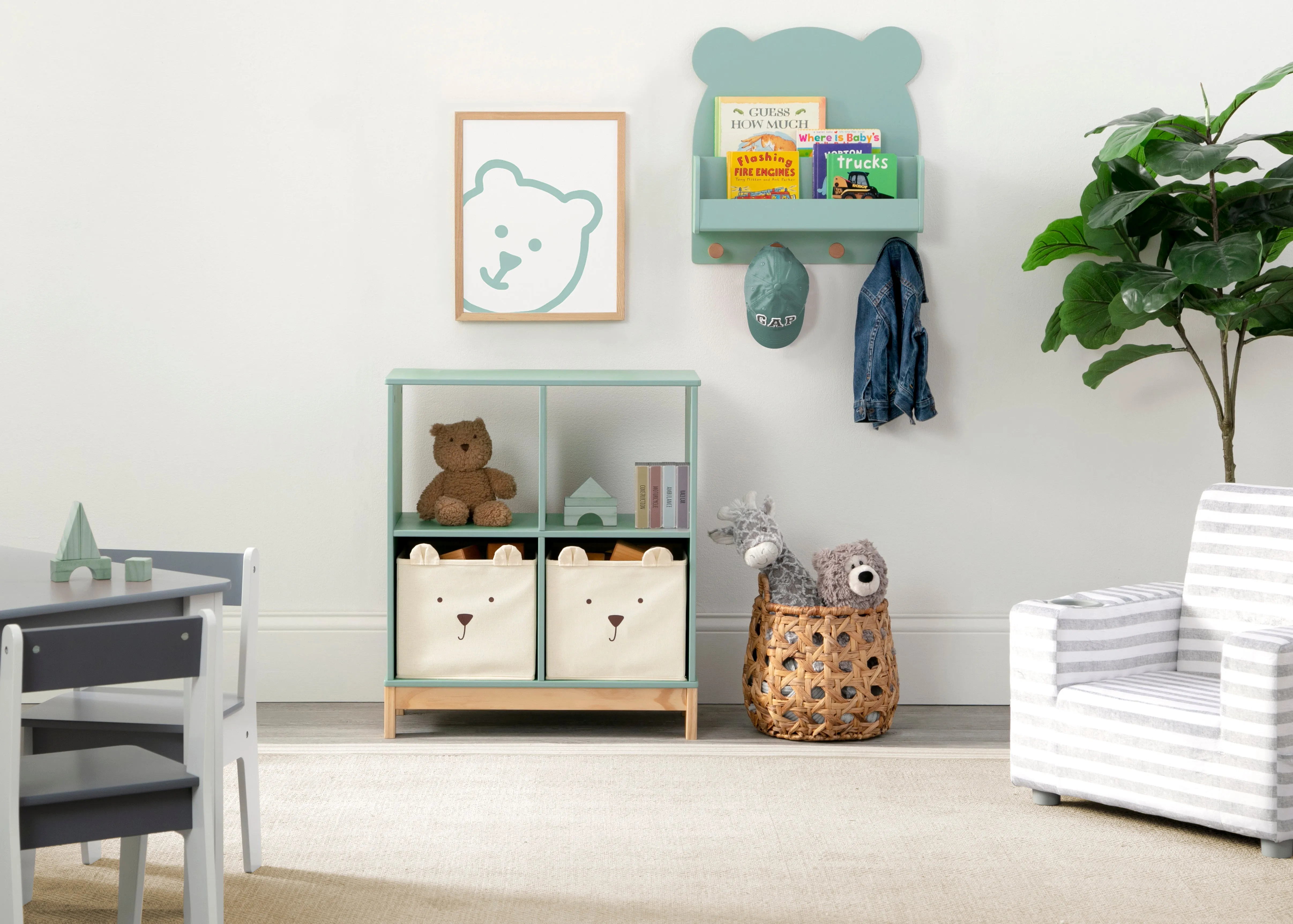 Brannan Bear Bookcase with Bins