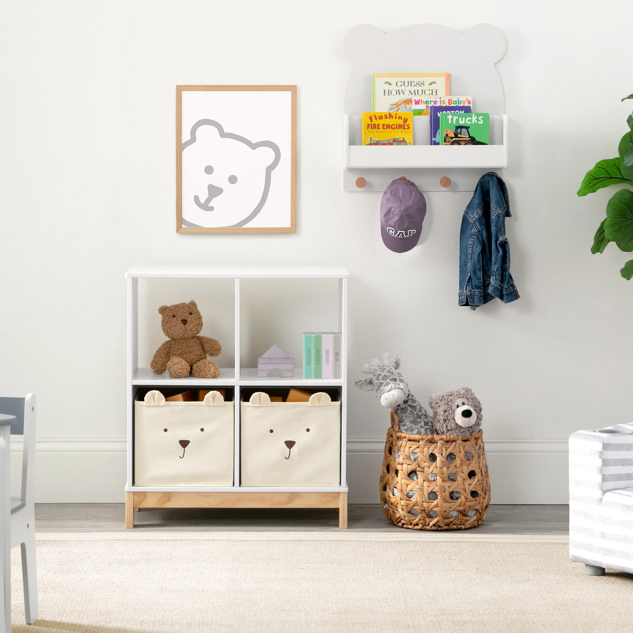 Brannan Bear Bookcase with Bins