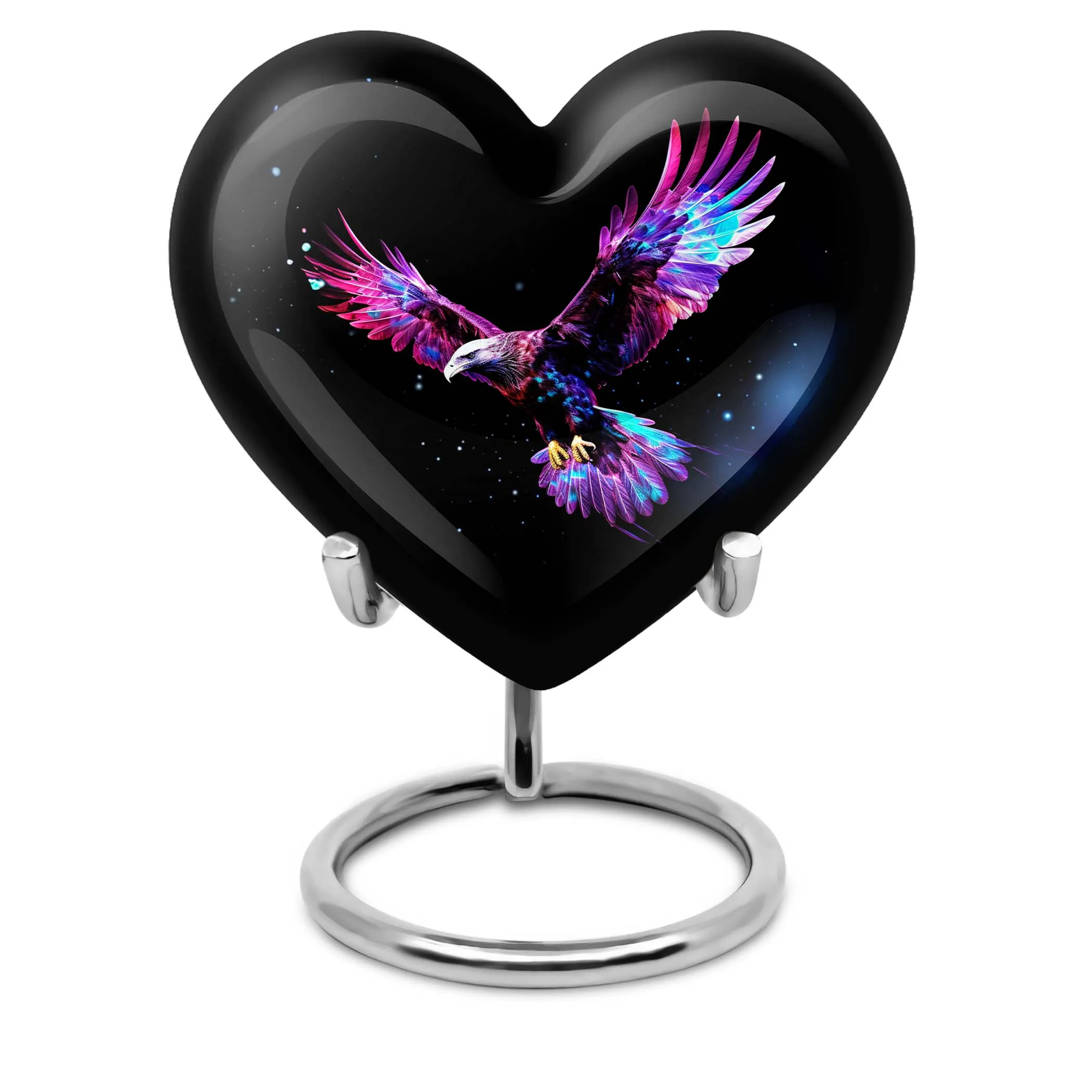 Eagle Sovereign: Cremation Urn Featuring Wolf Howling Design