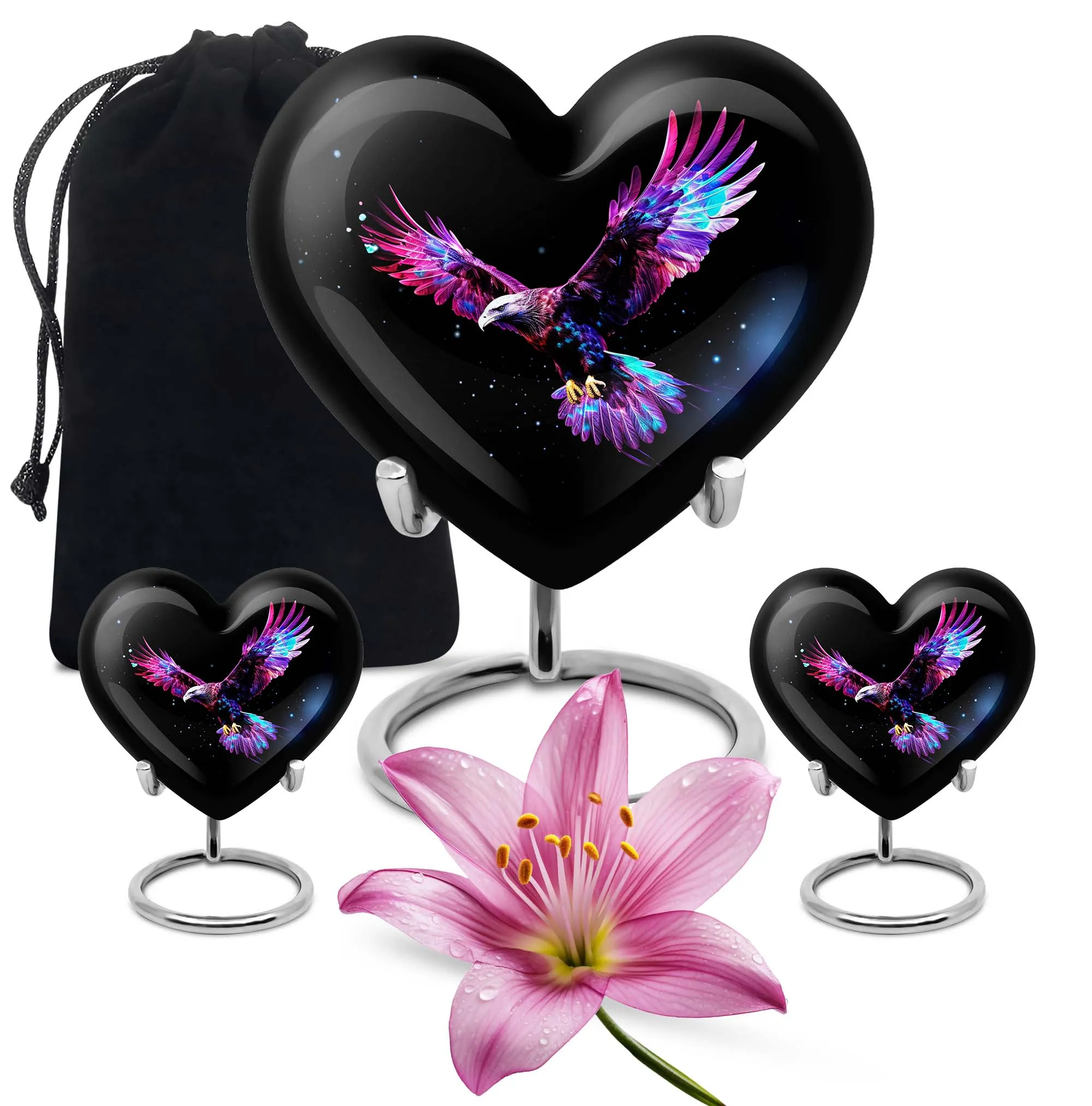 Eagle Sovereign: Cremation Urn Featuring Wolf Howling Design