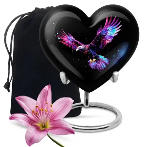Eagle Sovereign: Cremation Urn Featuring Wolf Howling Design