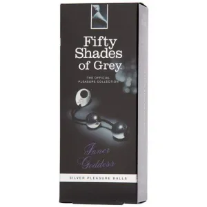 Fifty Shades of Grey - Inner Goddess Silver Metal Pleasure Kegel Balls (Black)