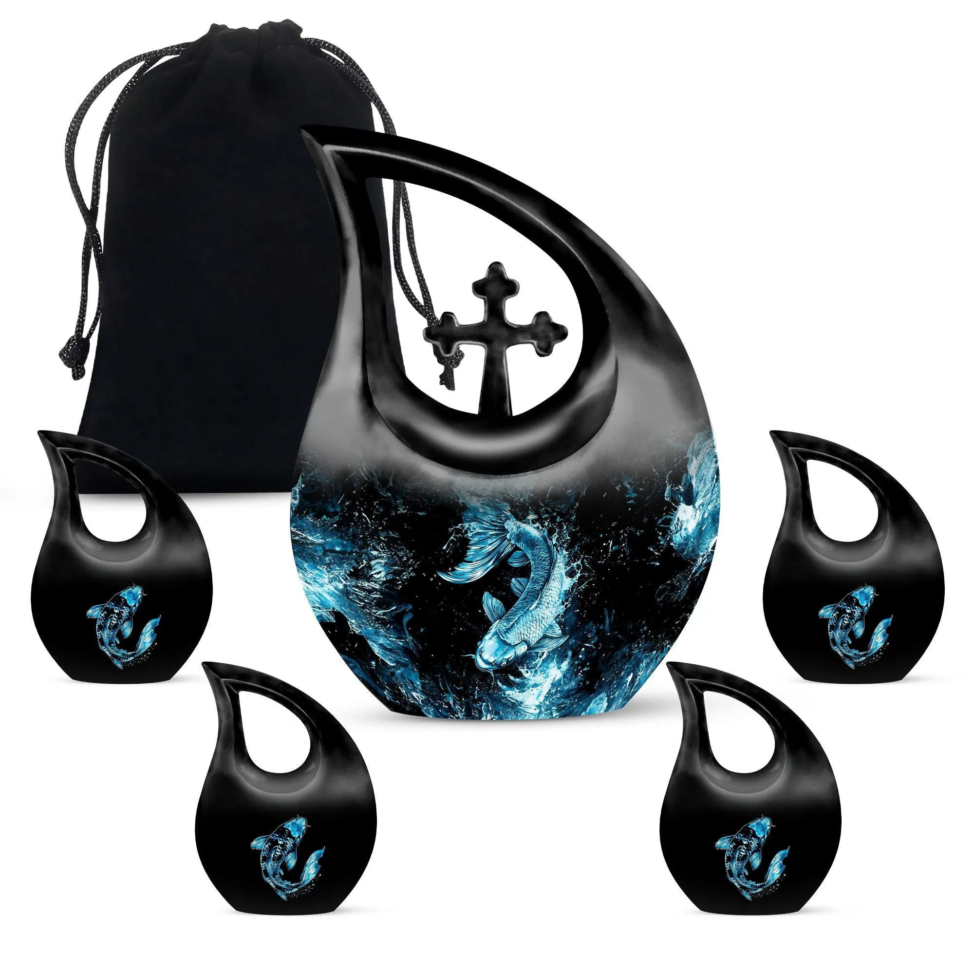 Fish Urn Memorial- Personalized Container For Human Ashes