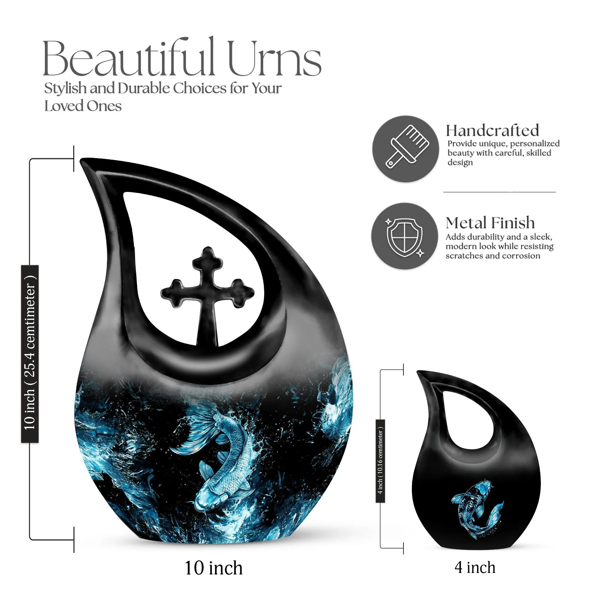 Fish Urn Memorial- Personalized Container For Human Ashes