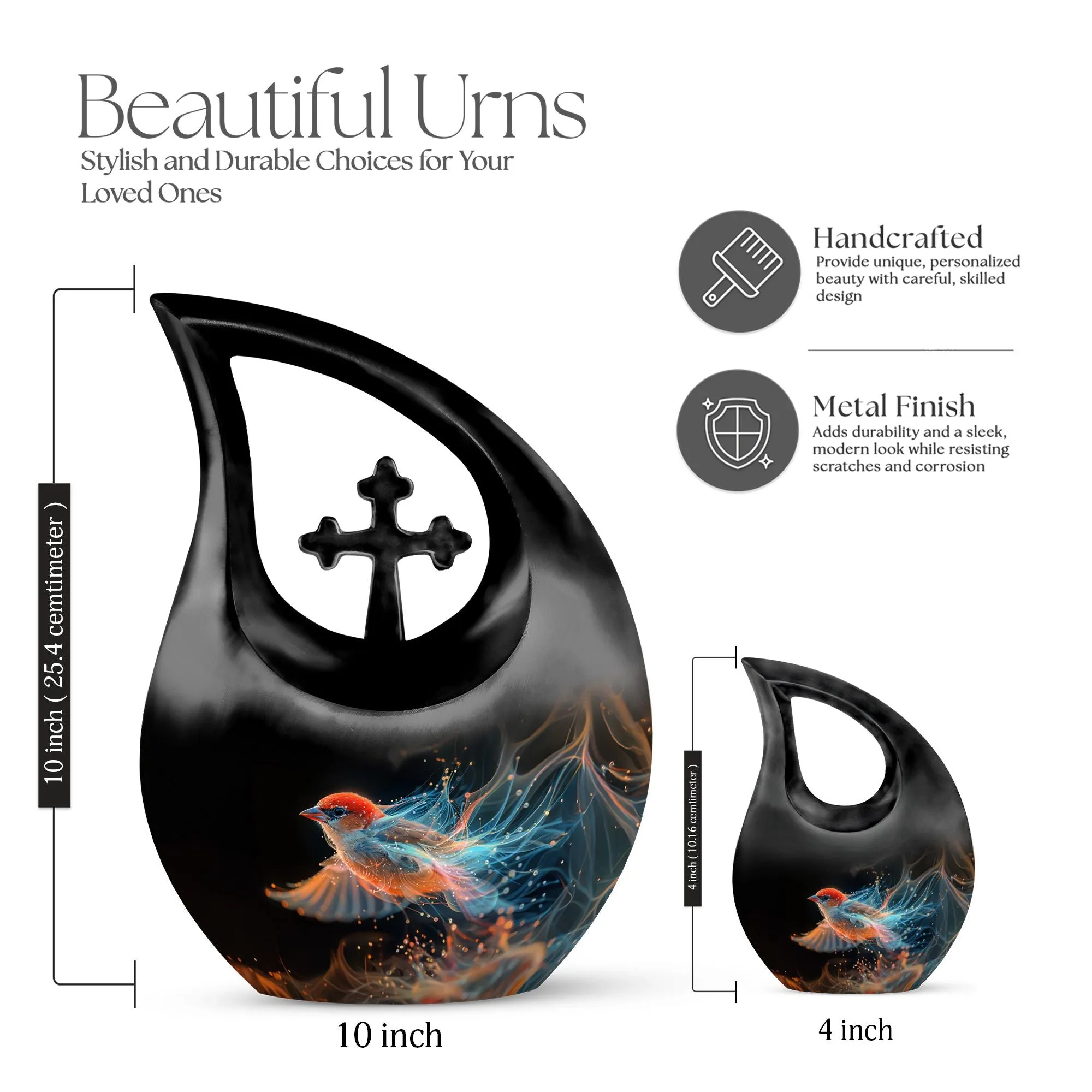 Flame Songbird Urn: Containers Cremation Urn For Human Ashes
