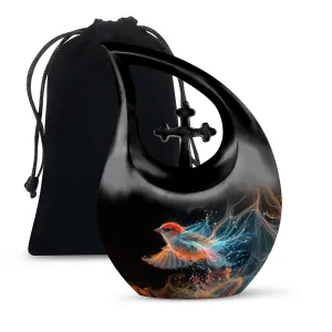 Flame Songbird Urn: Containers Cremation Urn For Human Ashes