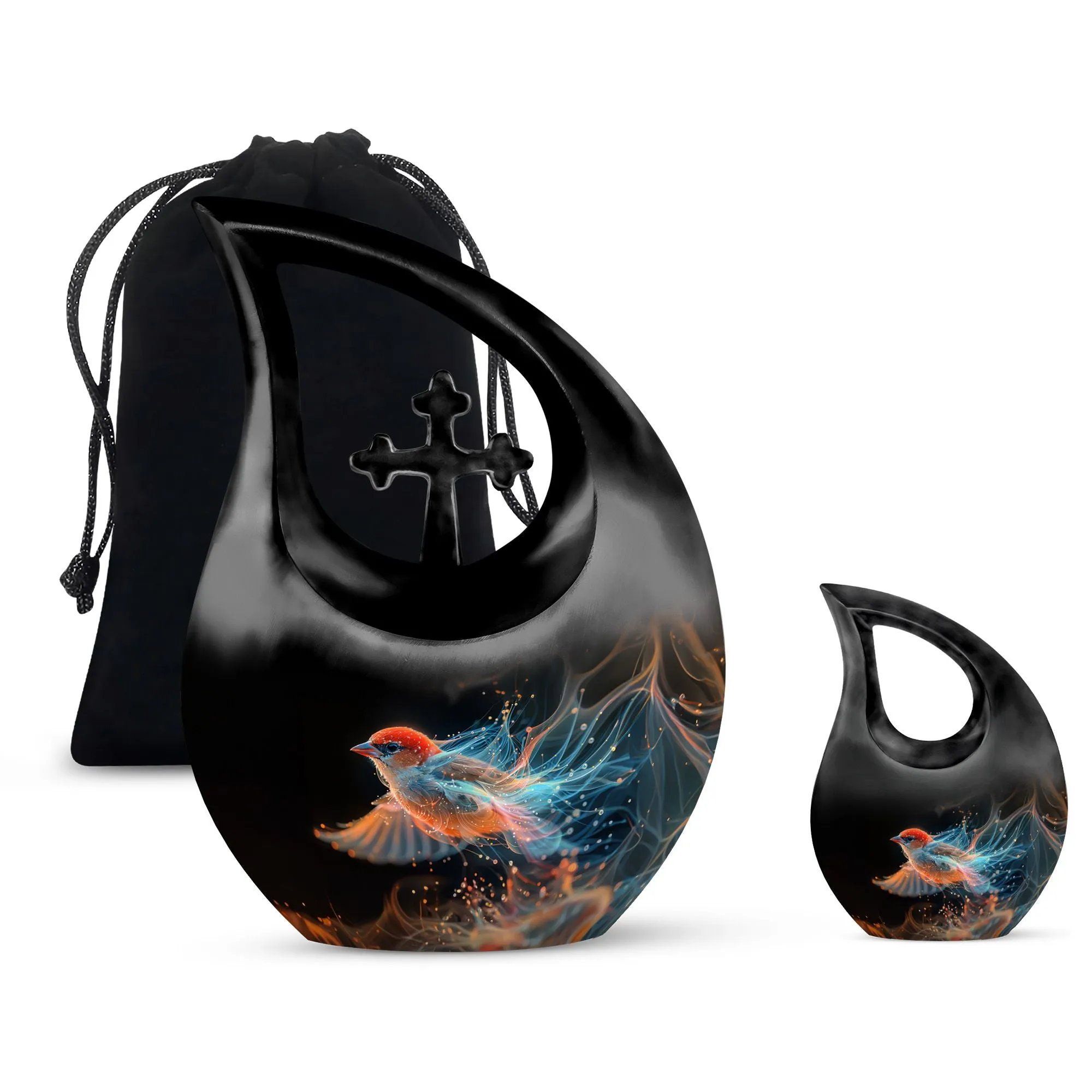 Flame Songbird Urn: Containers Cremation Urn For Human Ashes