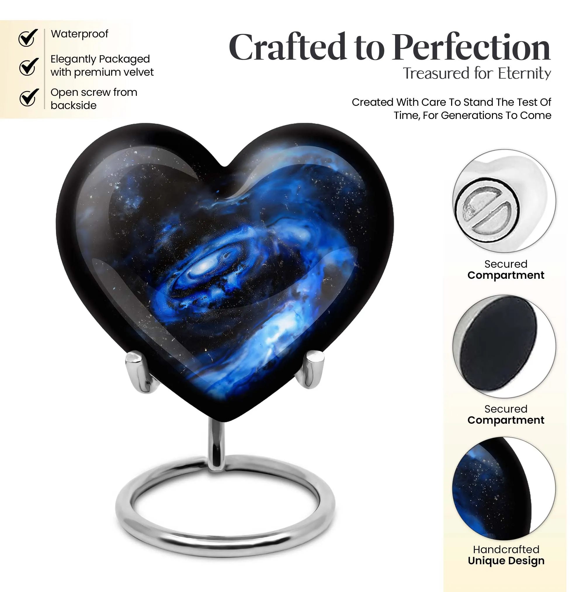 Galaxy Urn Cremation Keepsake - Funeral Emblem for Women