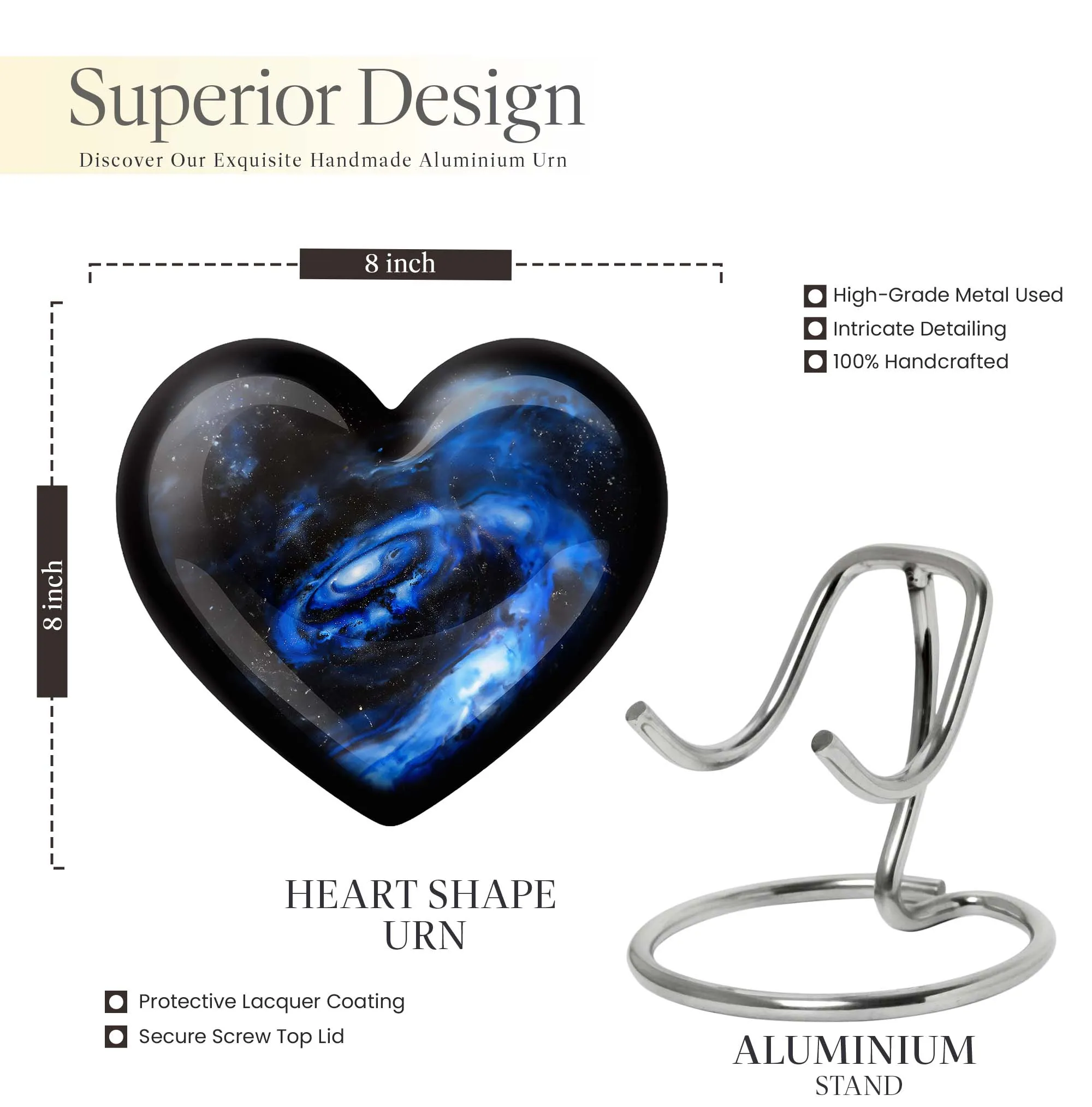 Galaxy Urn Cremation Keepsake - Funeral Emblem for Women