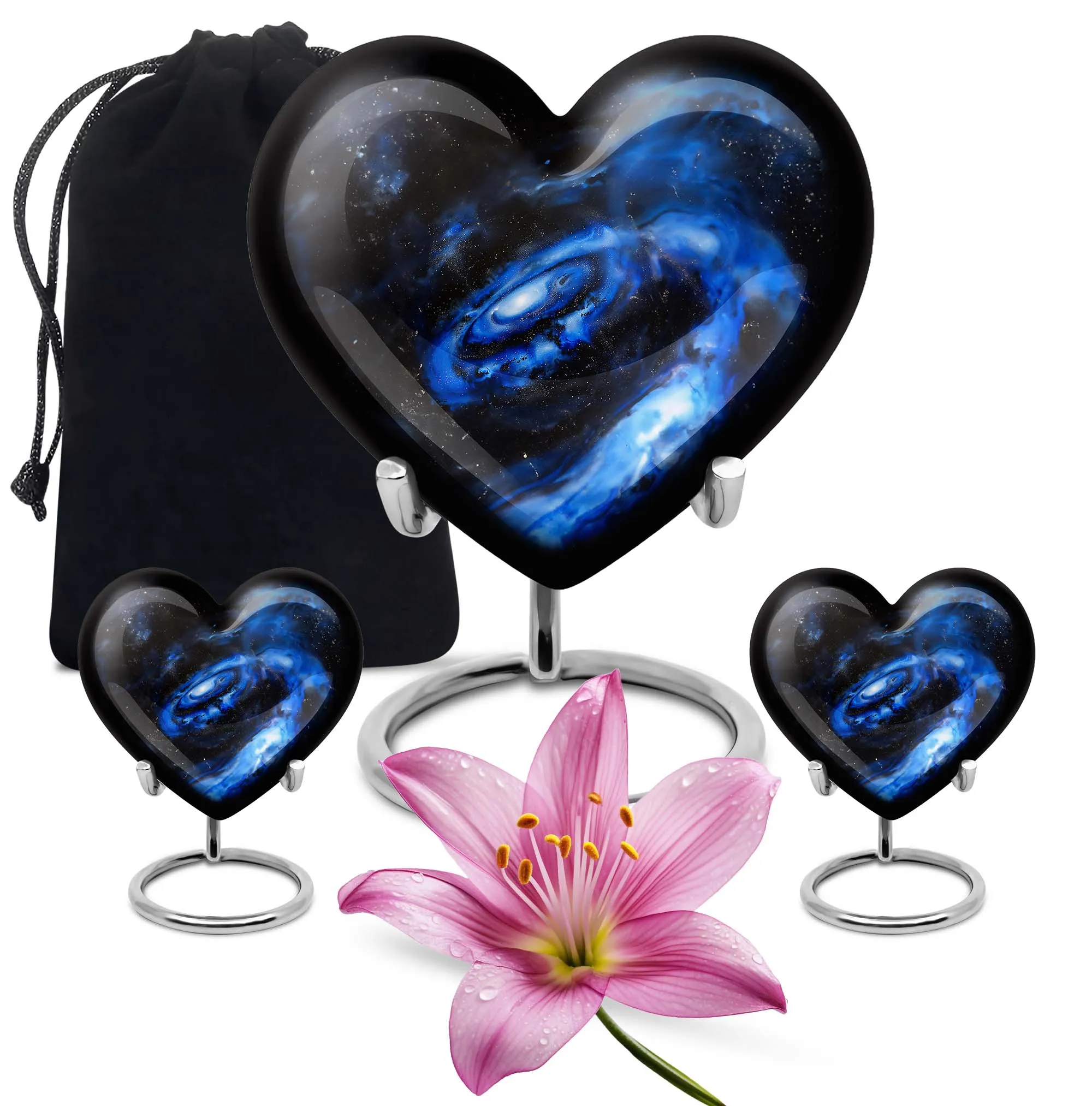 Galaxy Urn Cremation Keepsake - Funeral Emblem for Women