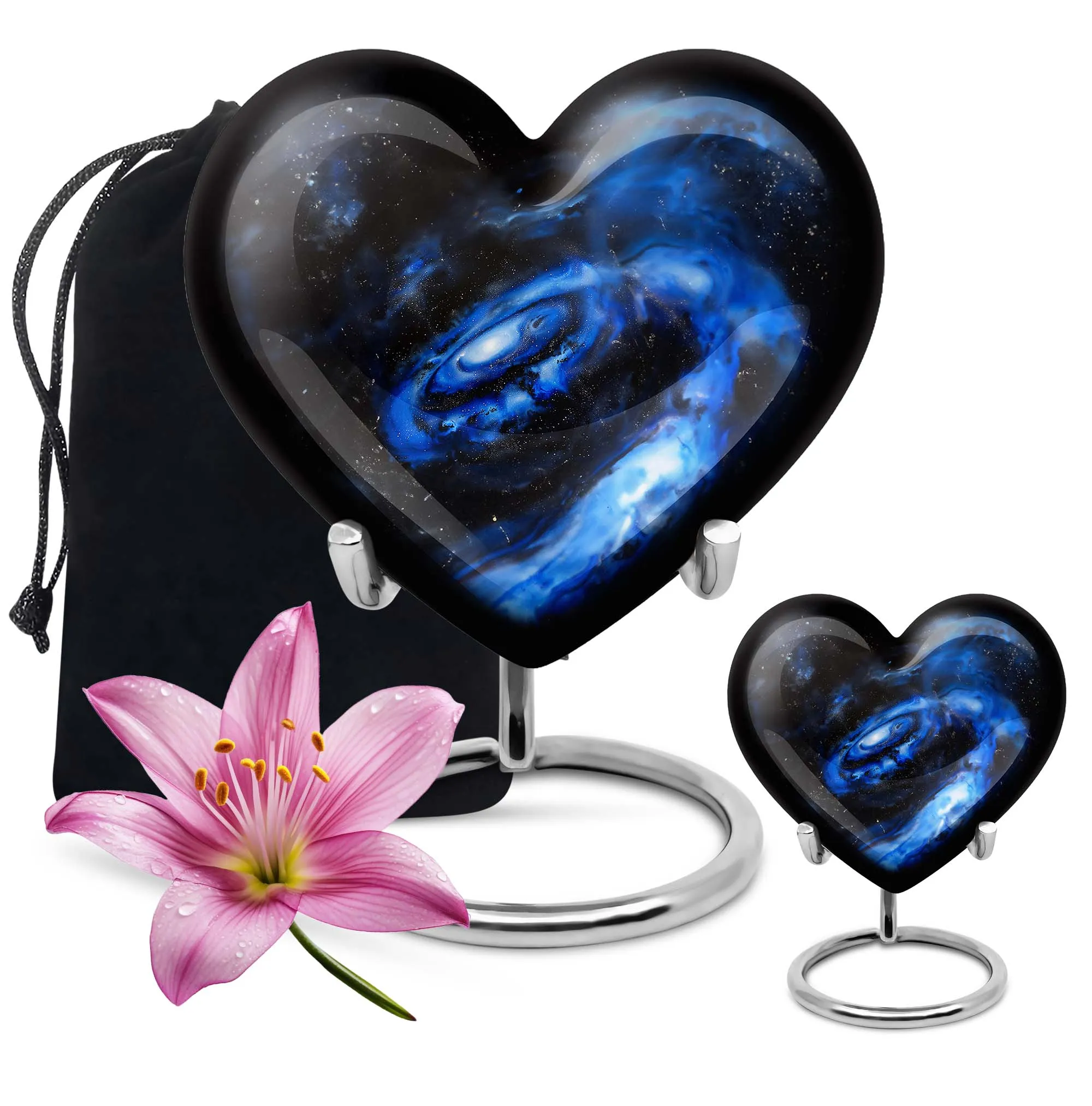 Galaxy Urn Cremation Keepsake - Funeral Emblem for Women