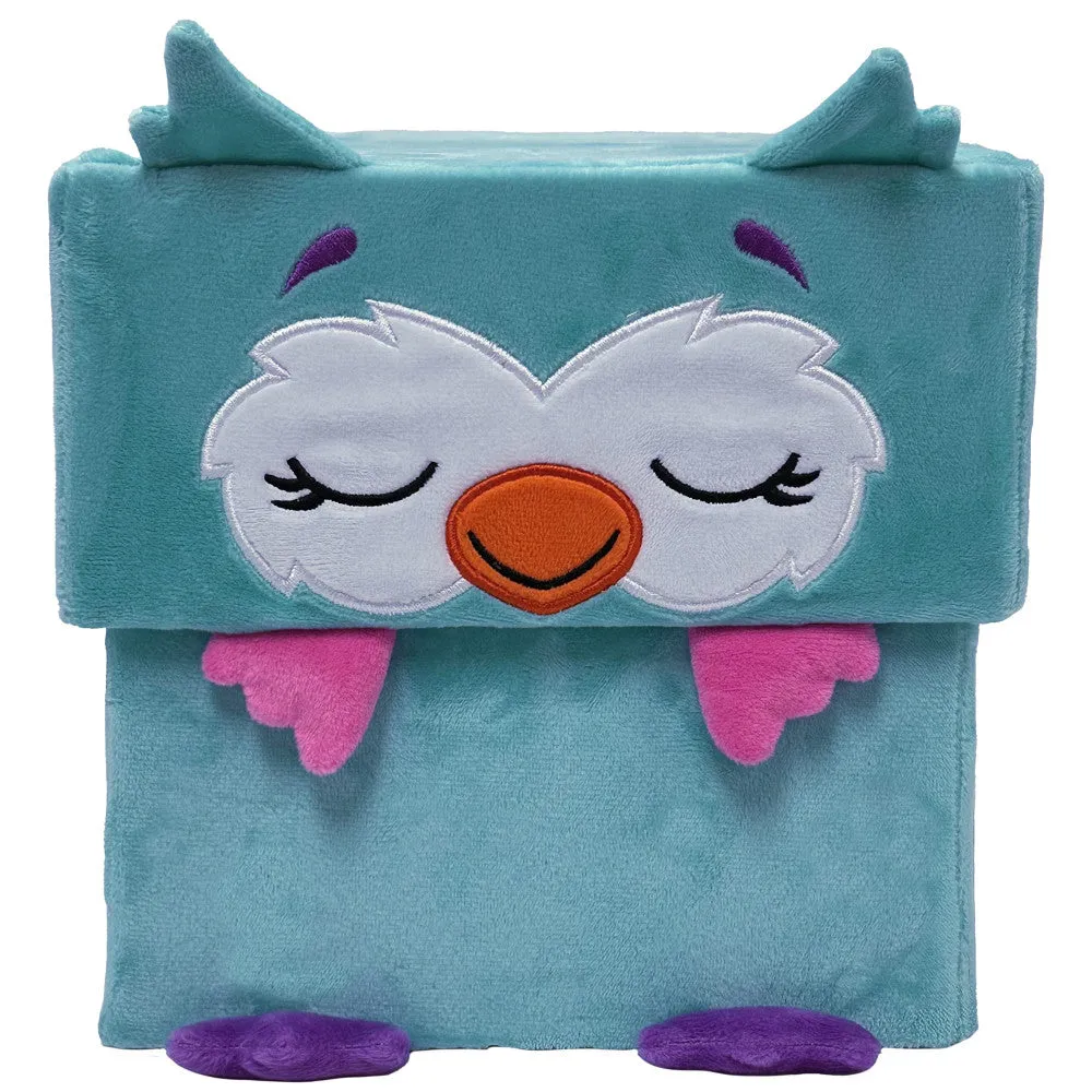 Happy Nappers Adorable Storables 15 inch Owl Plush - Teal & Pink