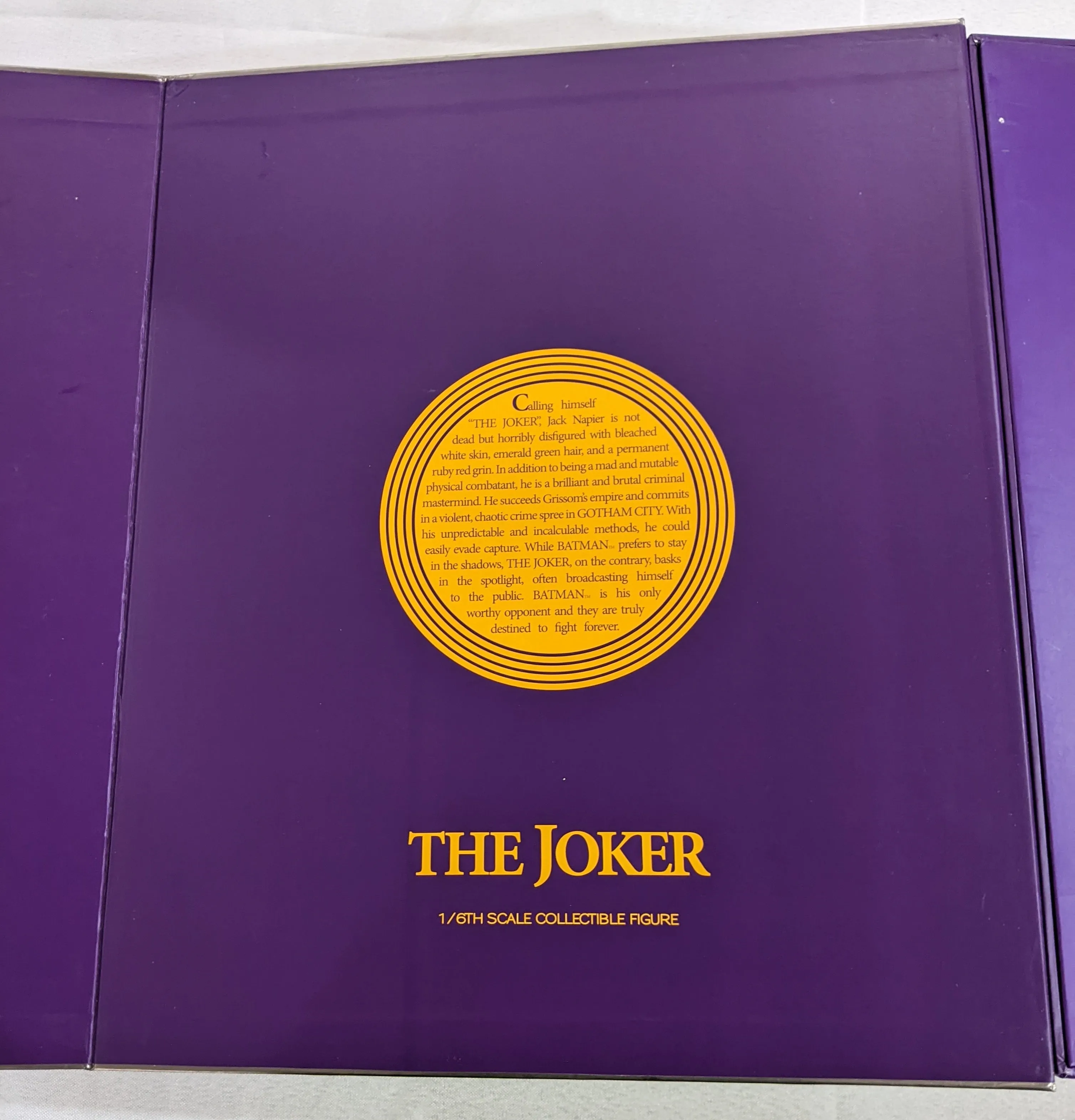 Hot Toys 1/6 1989 Batman The Joker Movie Masterpiece Sixth Scale Figure DX08 *Open Box*