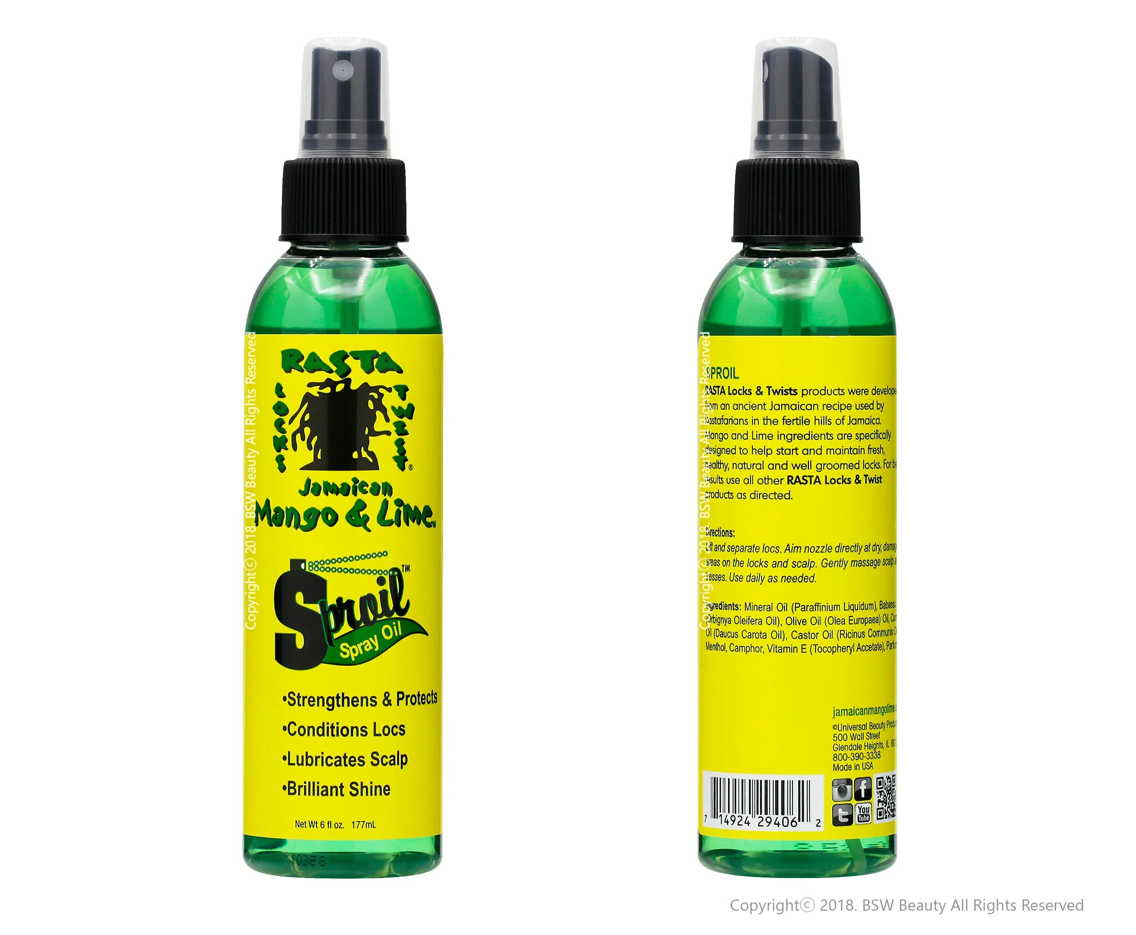 JAMAICAN MANGO & LIME SPROIL SPRAY OIL 6oz