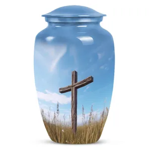 Large Cross Urn For Mom's Ashes - Adult Male and Female Cremation Urn