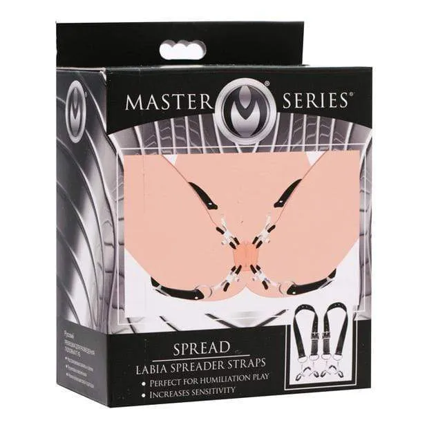Master Series - Spread Labia Spreader with Clamps (Black)