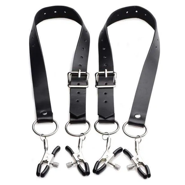 Master Series - Spread Labia Spreader with Clamps (Black)