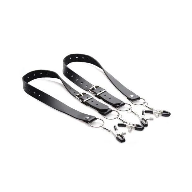 Master Series - Spread Labia Spreader with Clamps (Black)