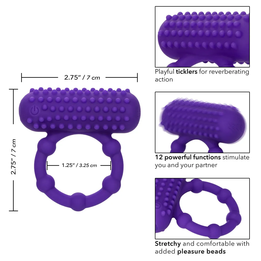 Maximus 5-Bead Rechargeable Vibrating Silicone Cock Ring