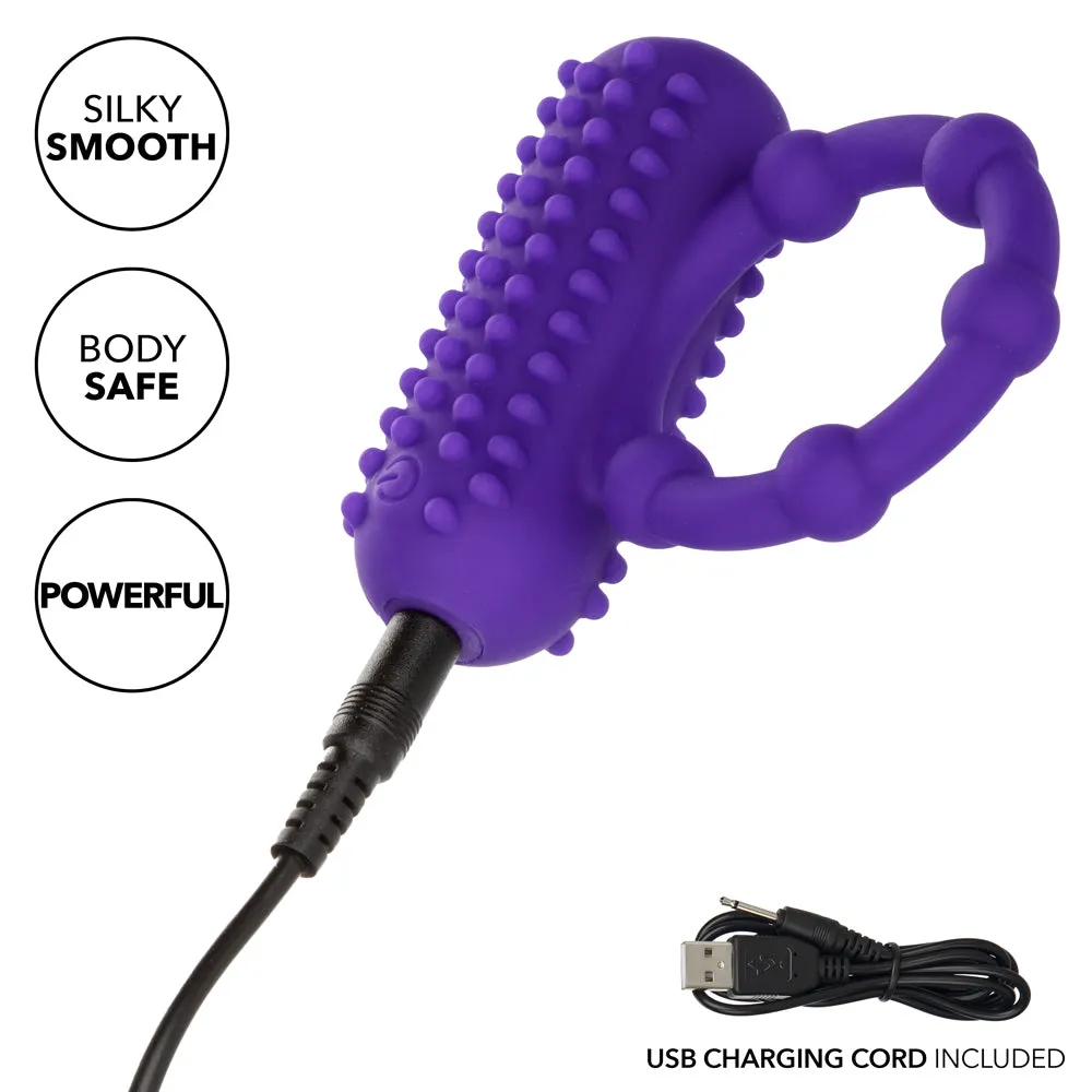 Maximus 5-Bead Rechargeable Vibrating Silicone Cock Ring