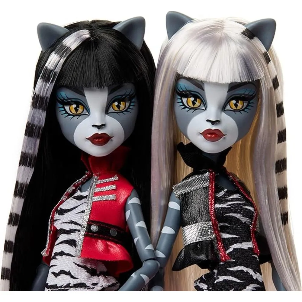 Monster HYV88 High Boo-riginal Creeproduction Doll 2-Pack, Meowlody & Purrsephone