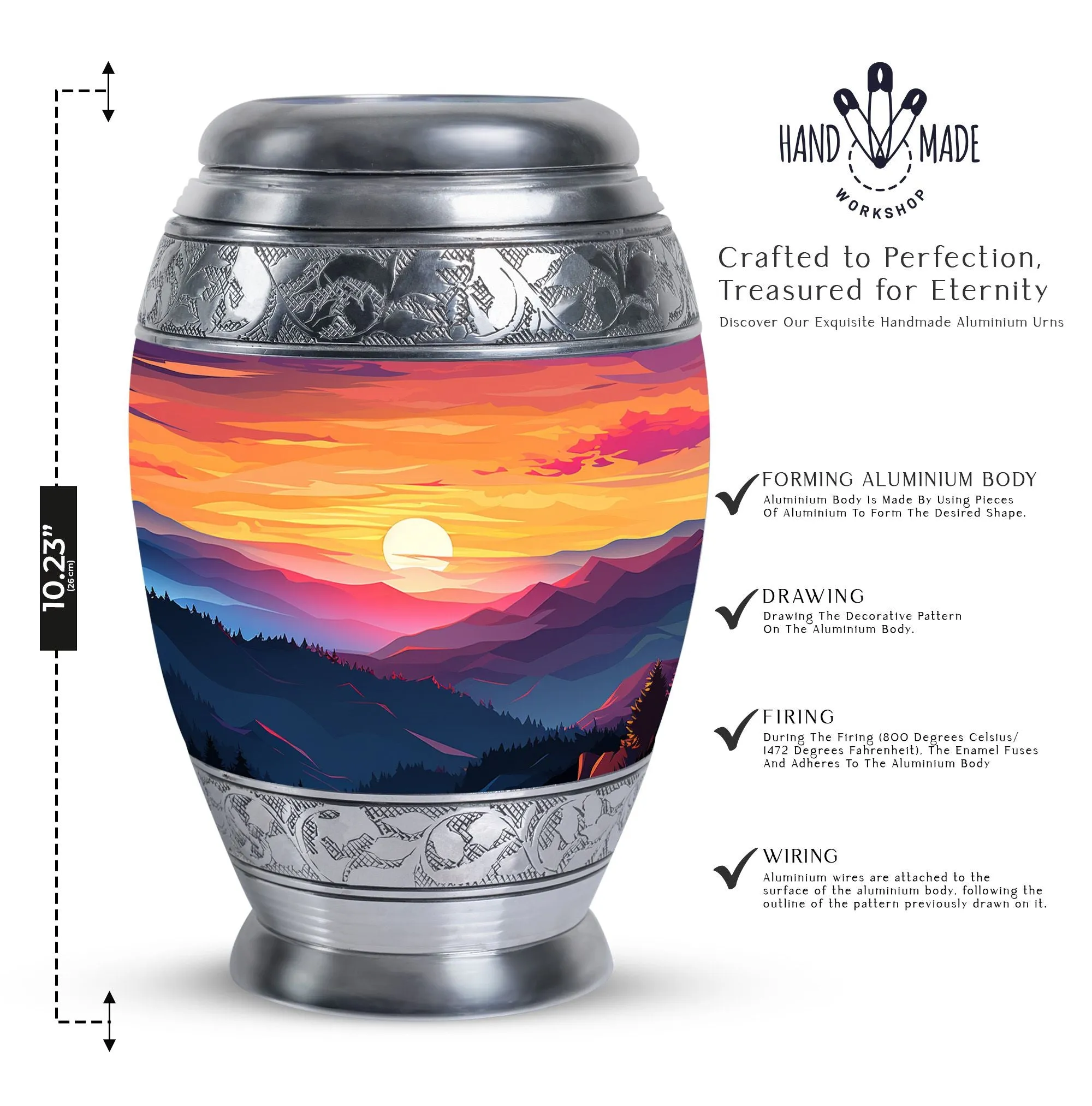 Mountains Large Funeral Urns – Cremation & Burial Ash Holders