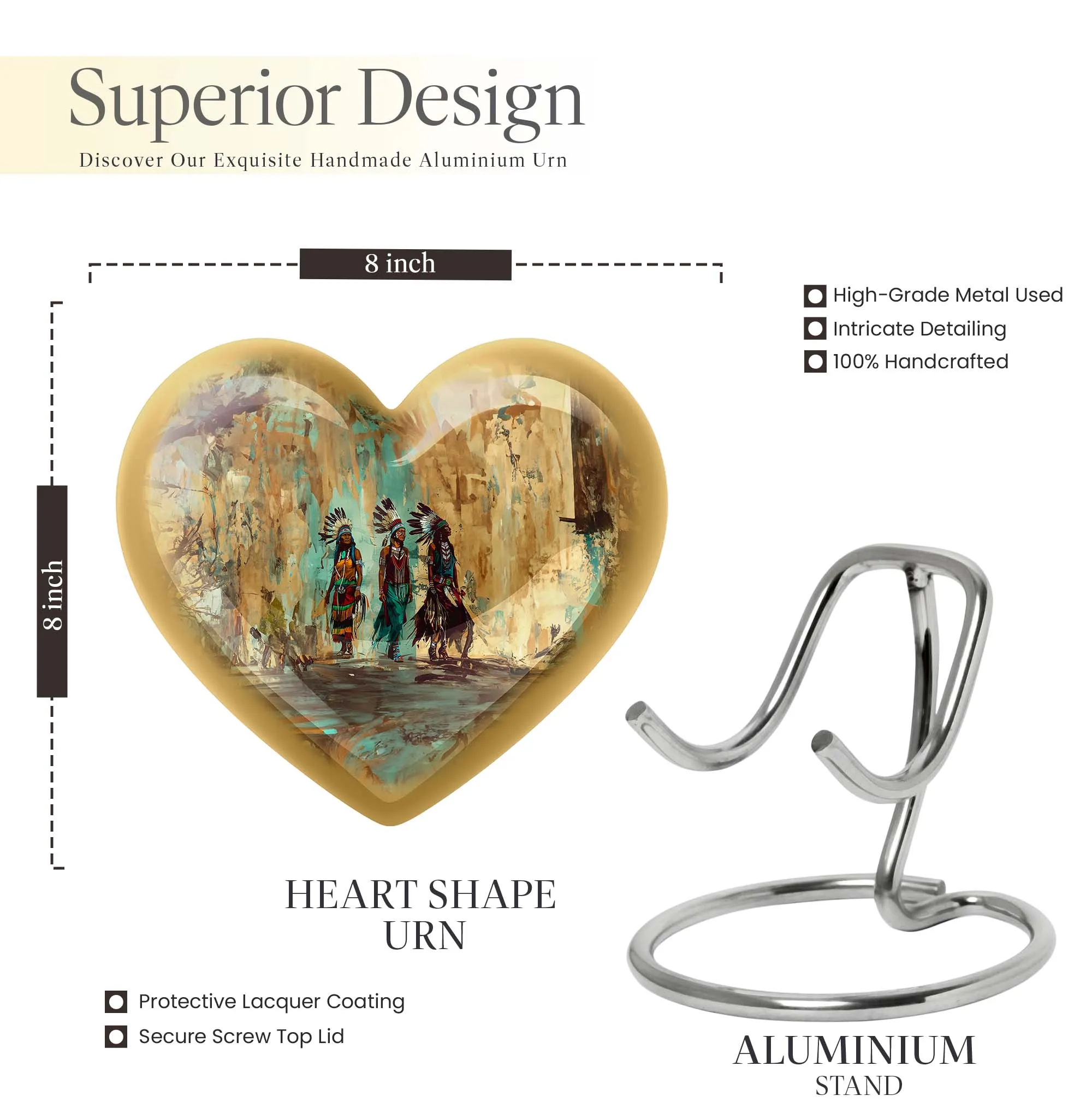Native American Inspirations - The Abstract Heart Urn