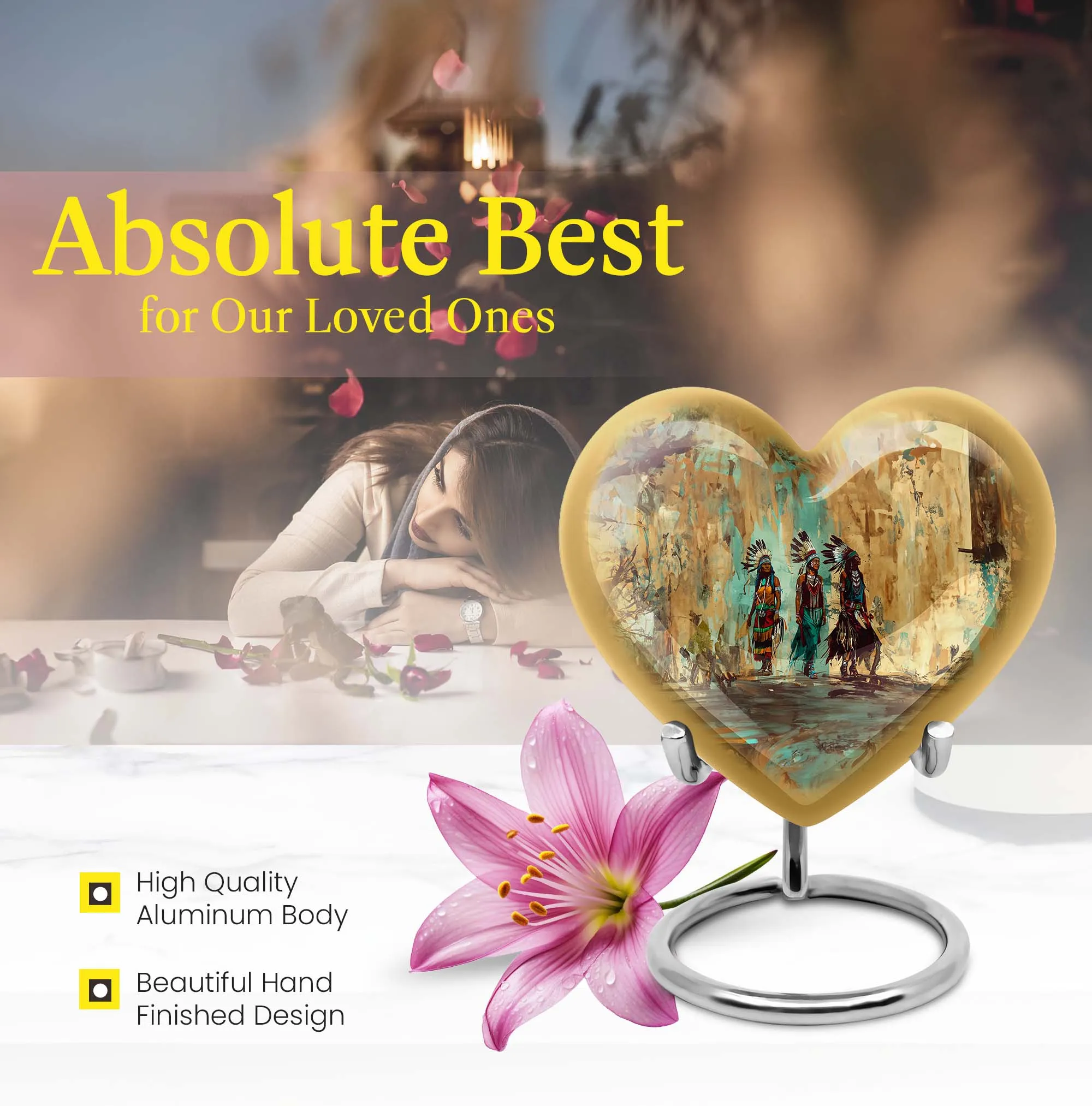 Native American Inspirations - The Abstract Heart Urn