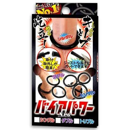 NPG - Via Power Single Cock Ring (Black)