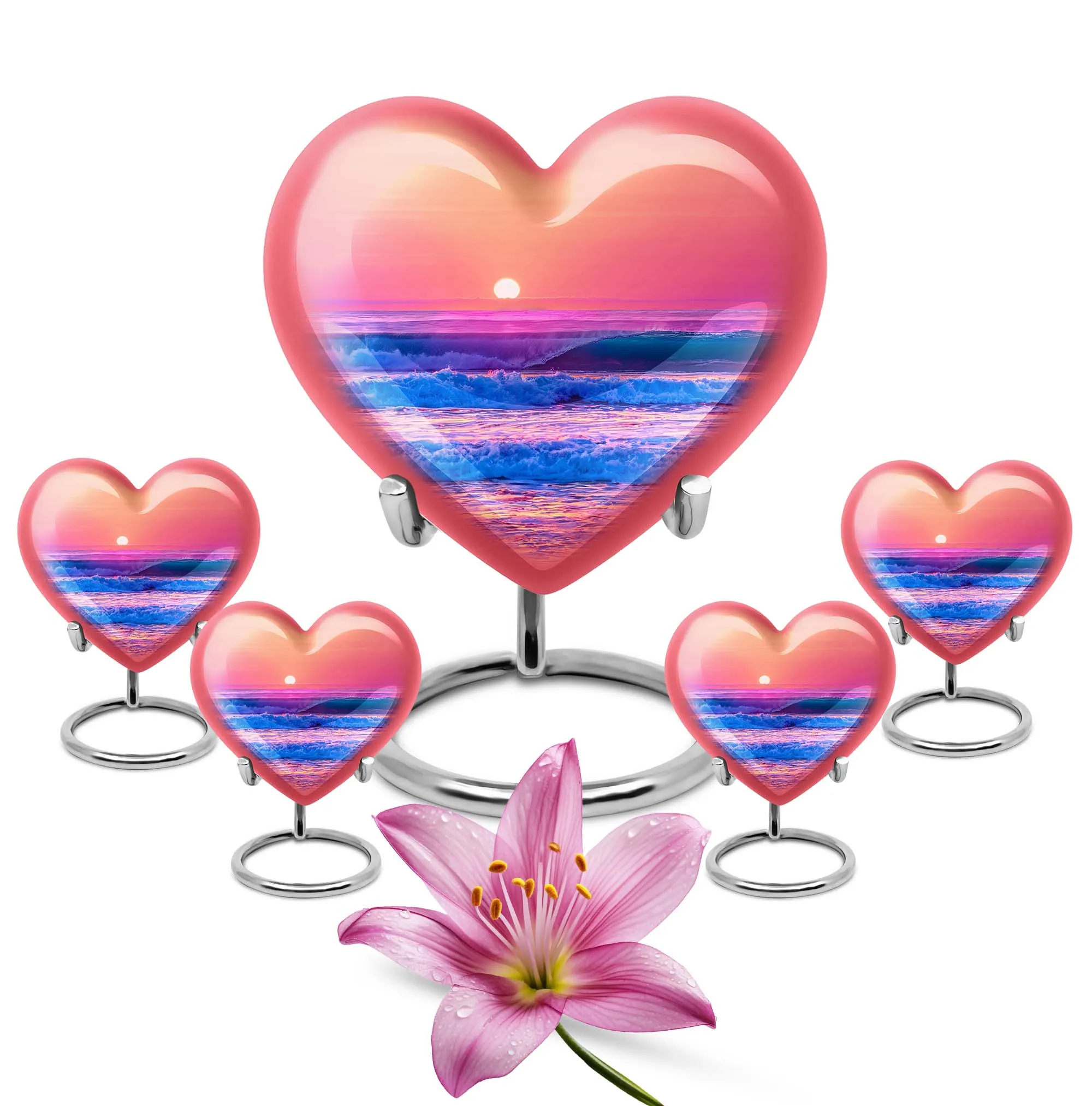 Ocean Waves Companion: Butterfly Desire Heart Urn for Loved Ones