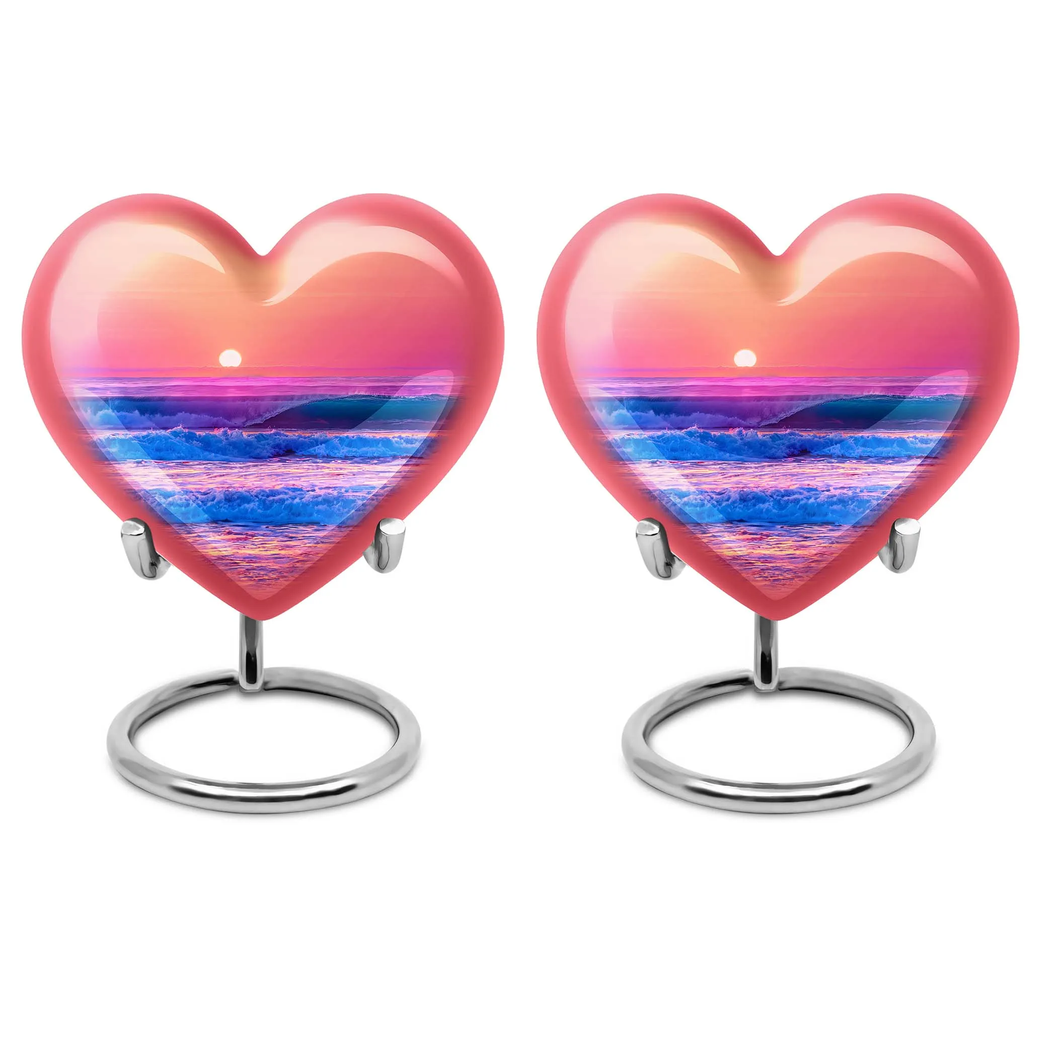 Ocean Waves Companion: Butterfly Desire Heart Urn for Loved Ones