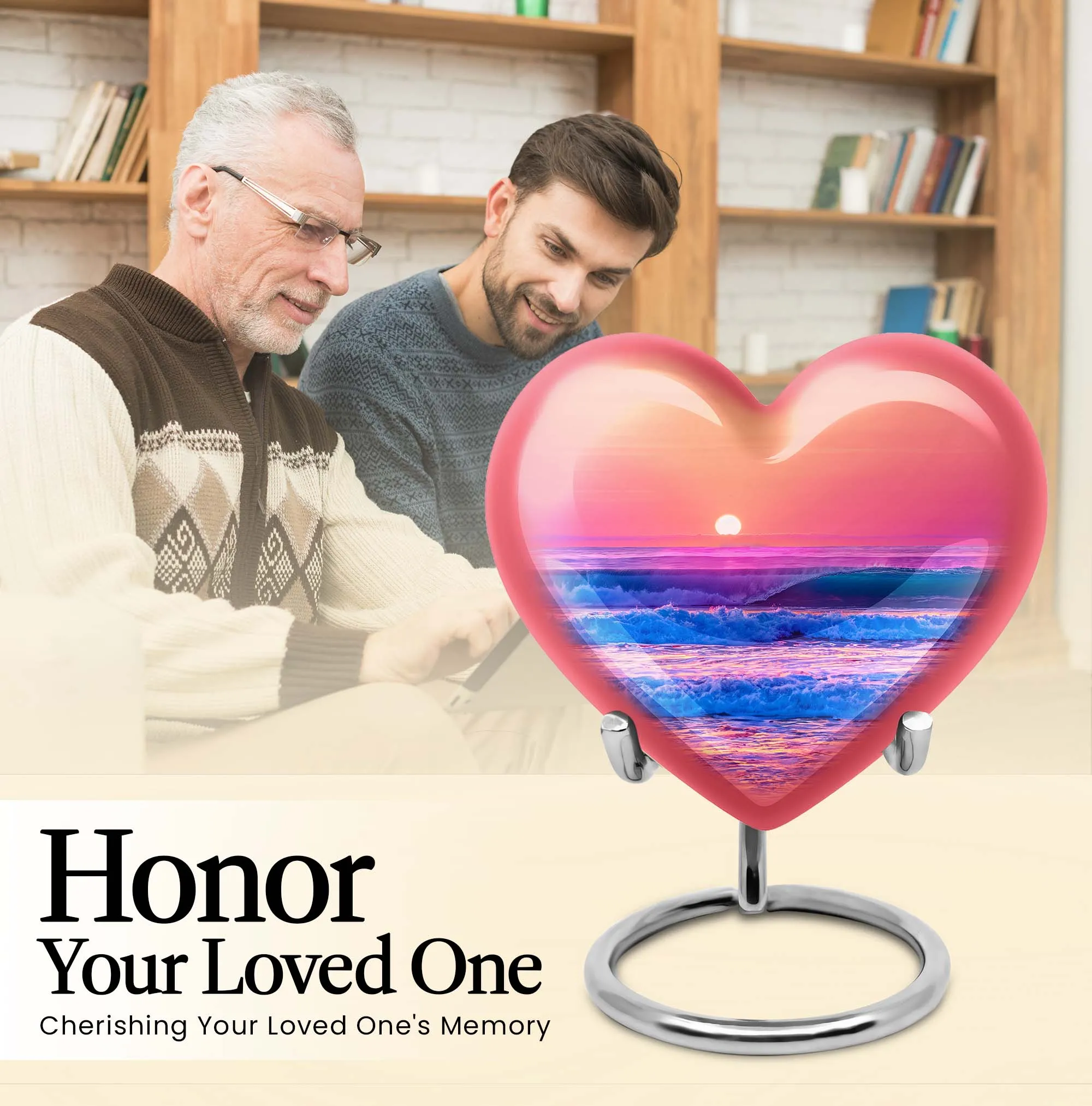 Ocean Waves Companion: Butterfly Desire Heart Urn for Loved Ones