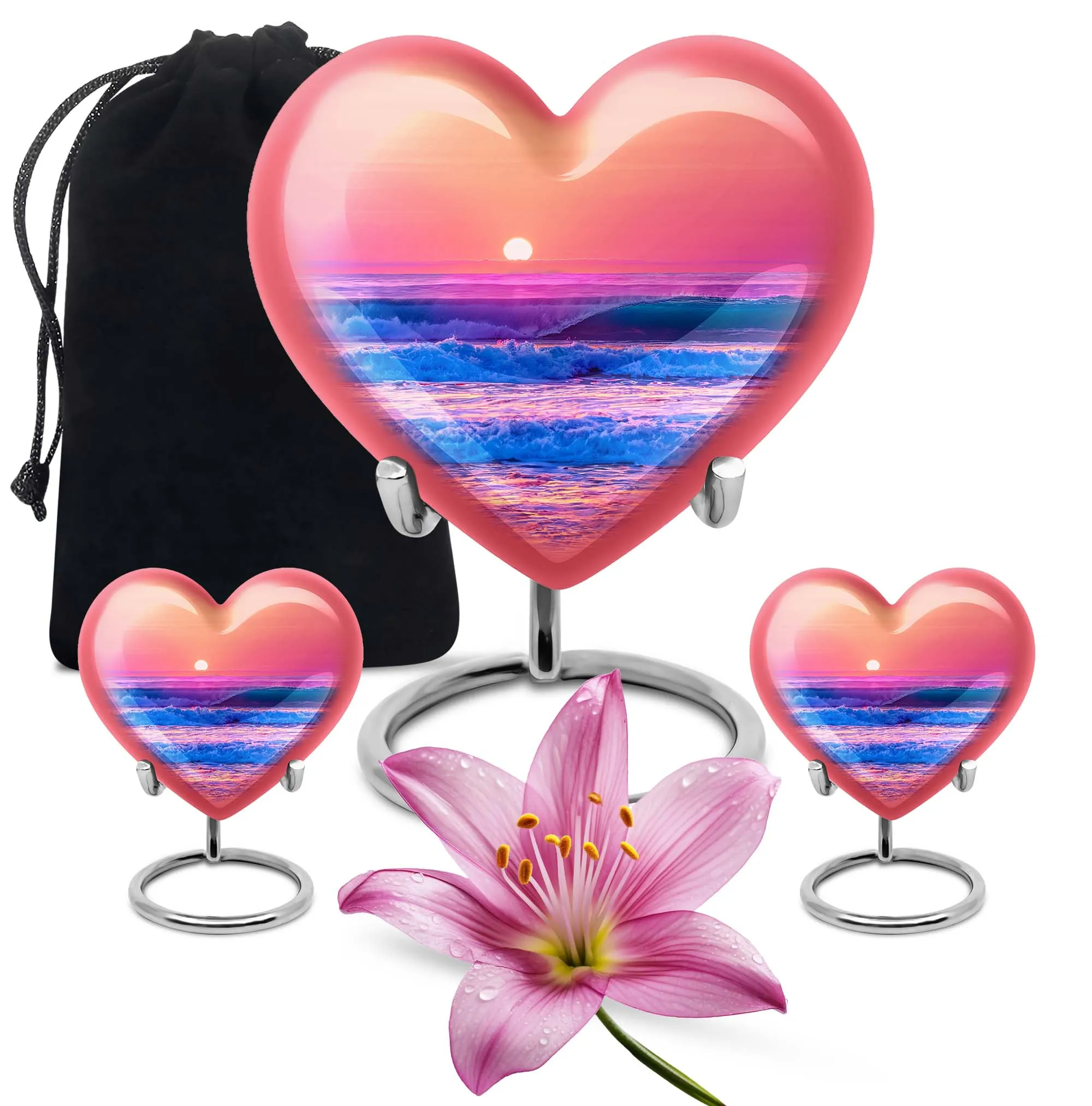 Ocean Waves Companion: Butterfly Desire Heart Urn for Loved Ones