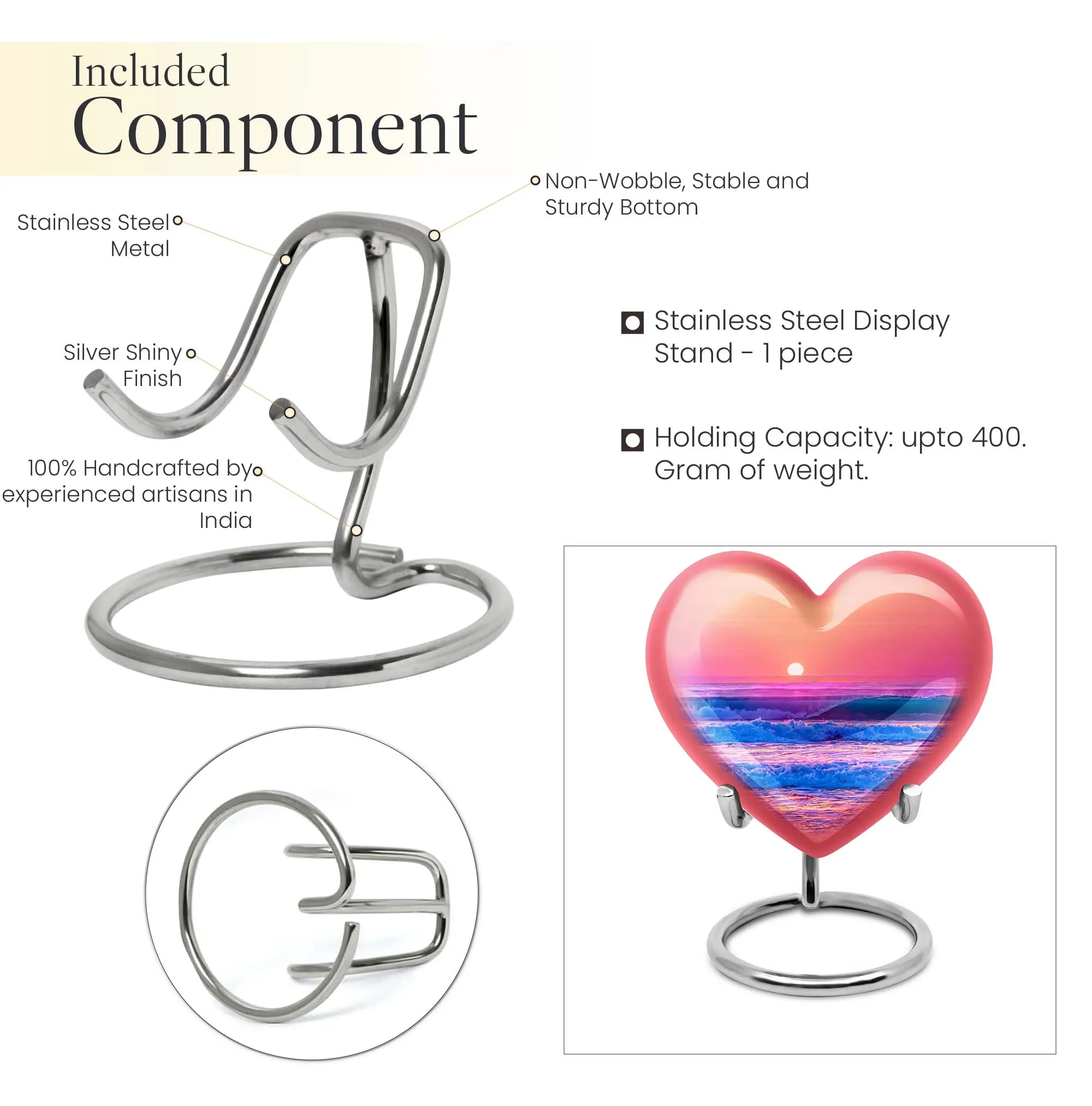 Ocean Waves Companion: Butterfly Desire Heart Urn for Loved Ones