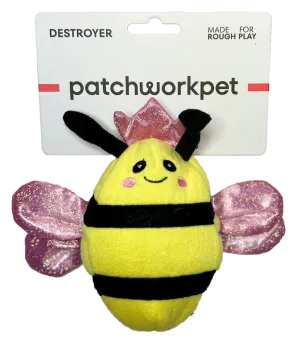 Patchwork Pet Prickles Queen Bee with Bumble Bee Dog Toy