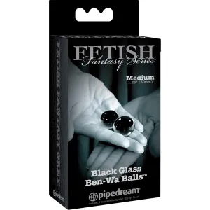 Pipedream - Fetish Fantasy Series Limited Edition Glass Ben Wa Balls Medium (Black)