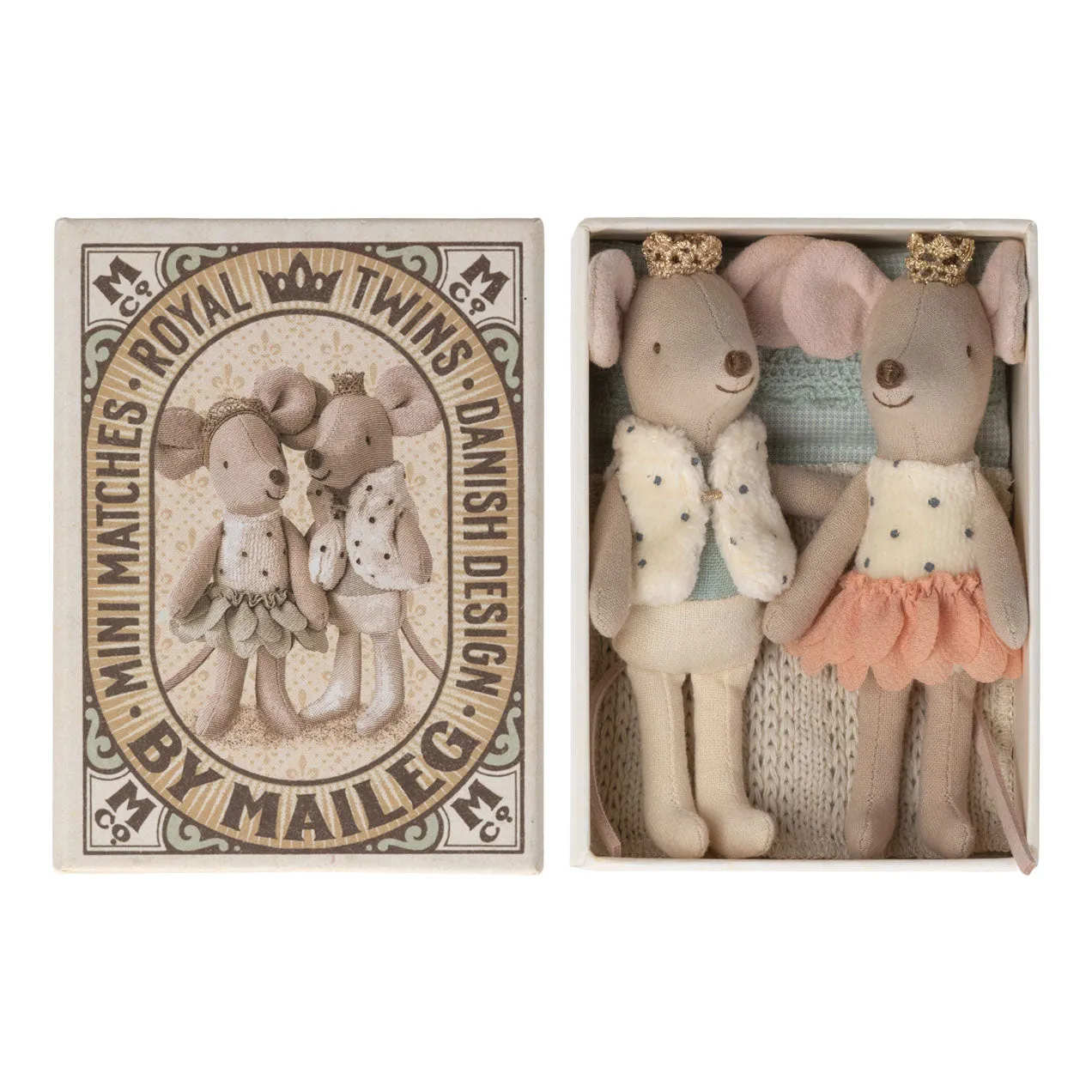 Royal Twins Mice - Little Sister and Brother in Box