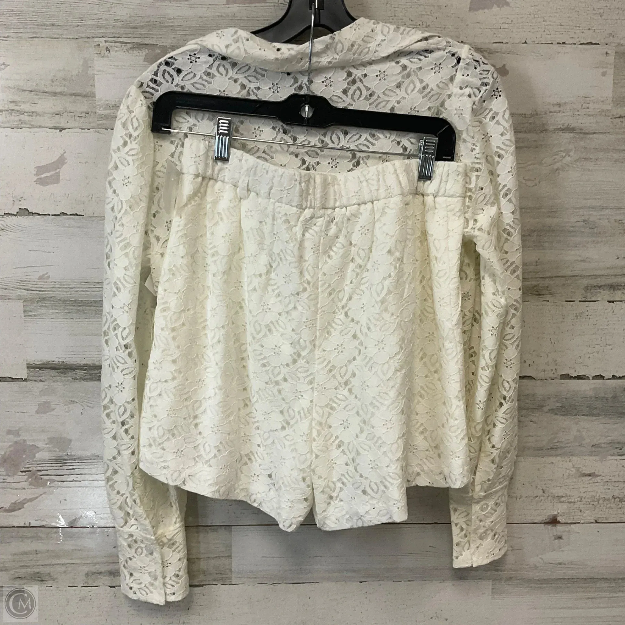 Shorts Set By Molly Bracken In Cream, Size: S & M