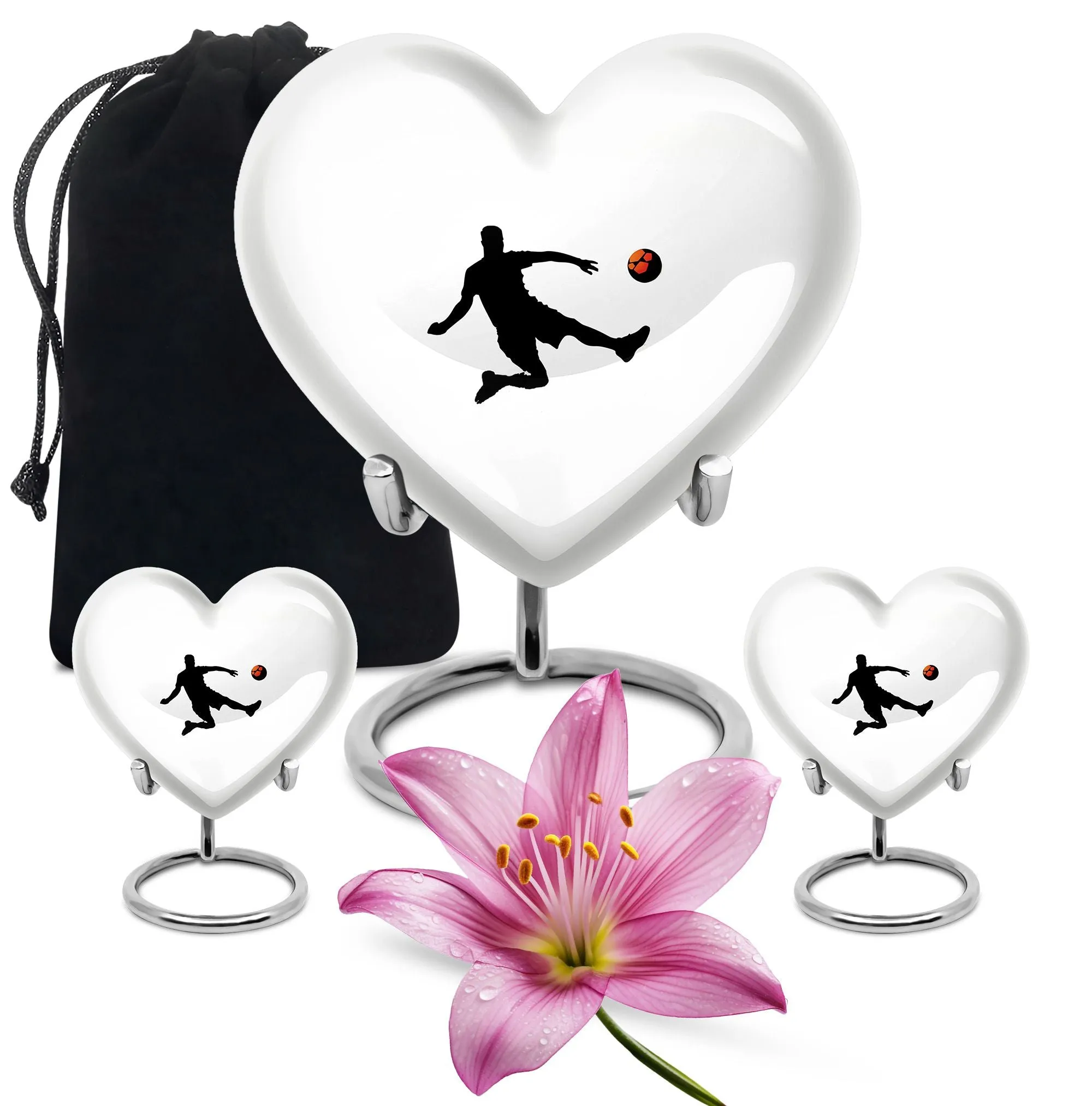 Soccer Tribute Keepsake Feminity Preserved Memorial Urn