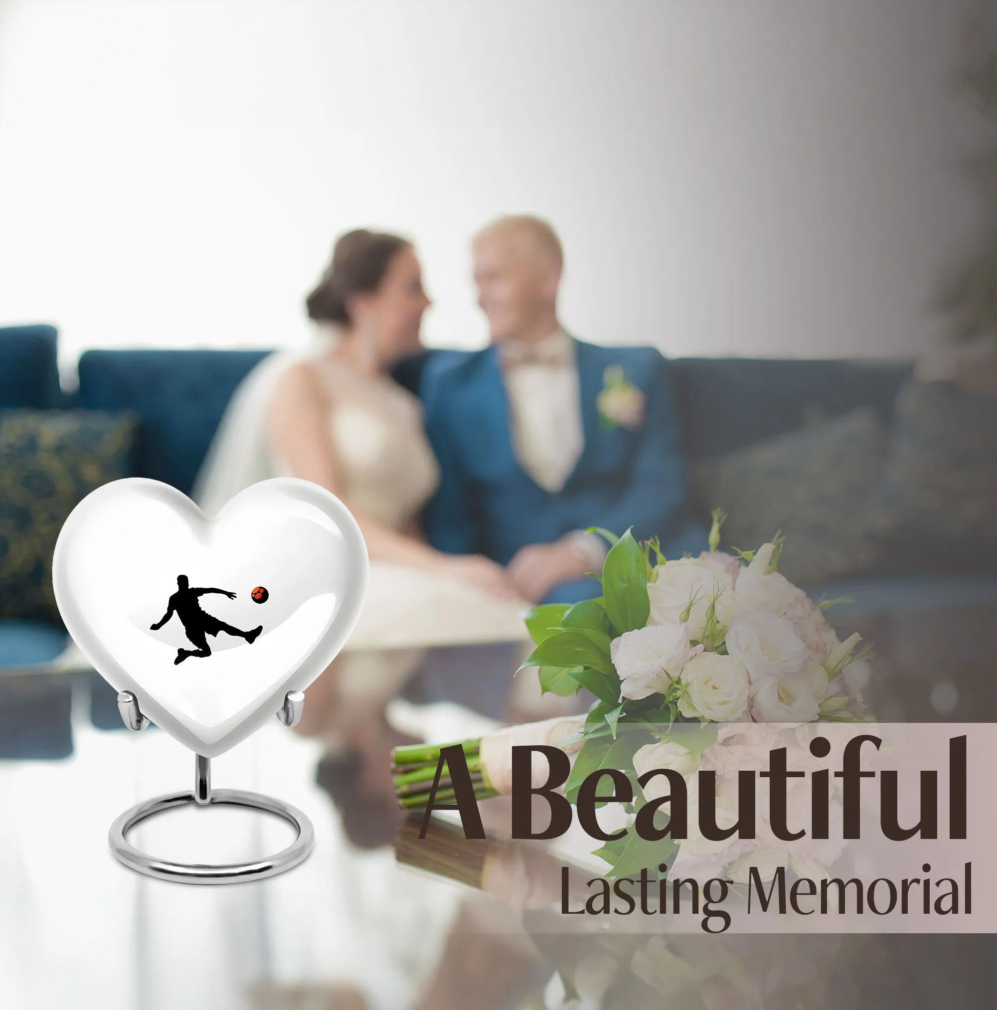 Soccer Tribute Keepsake Feminity Preserved Memorial Urn